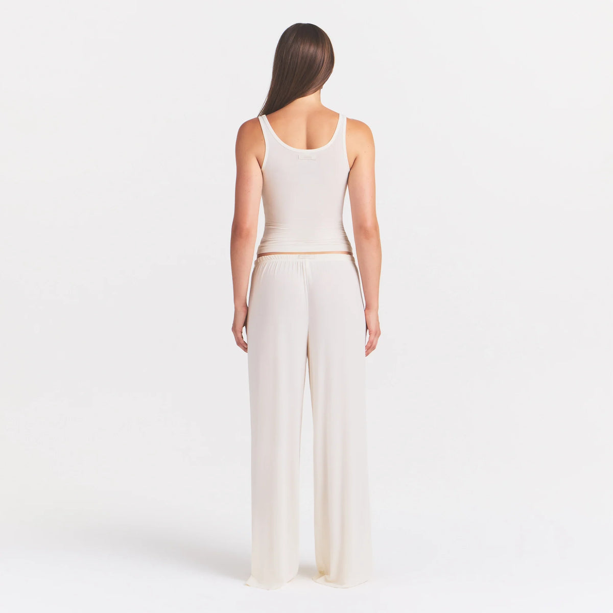 CLOUD SLEEP PANT | ECRU ON A MODEL FRONT VIEW @ | FOCUS: 0.0, 1.0, 0.9