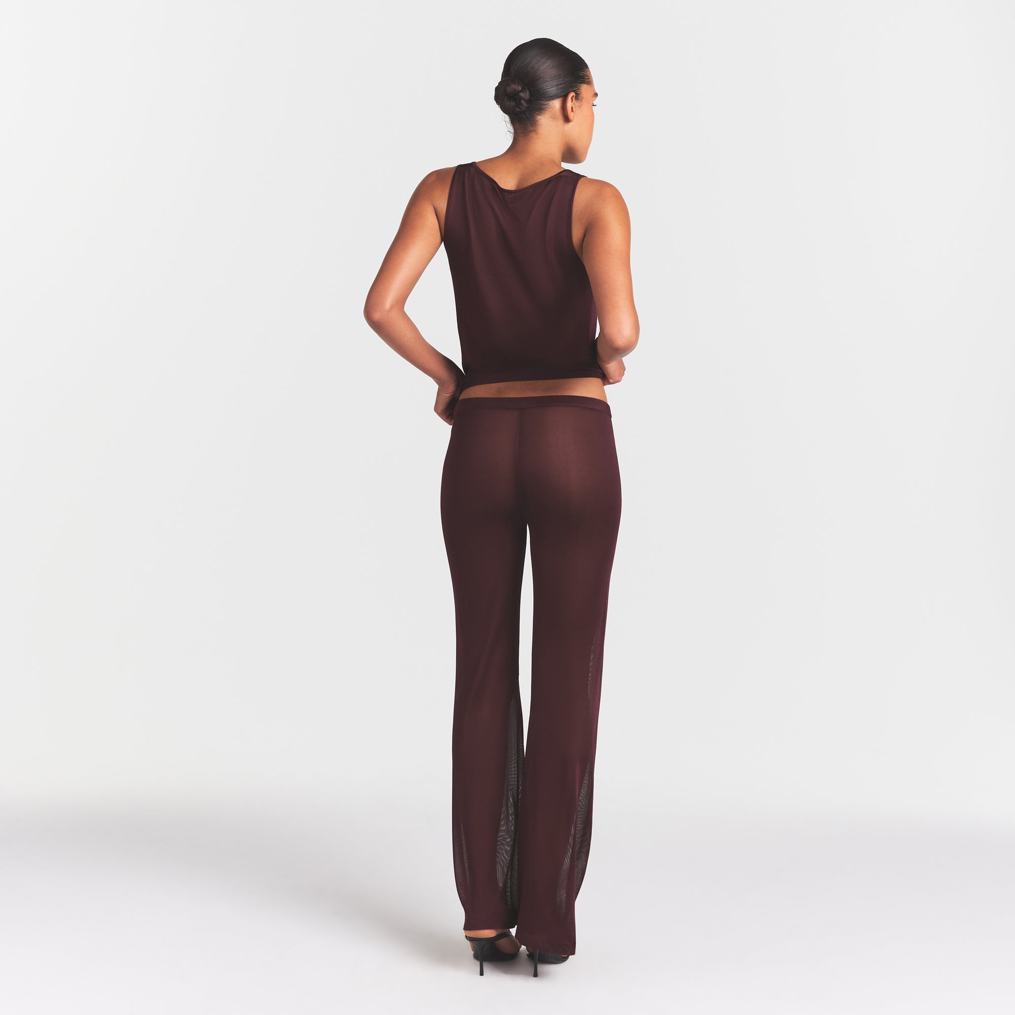 SLINKY KNIT LOW RISE PANT| CURRANT
