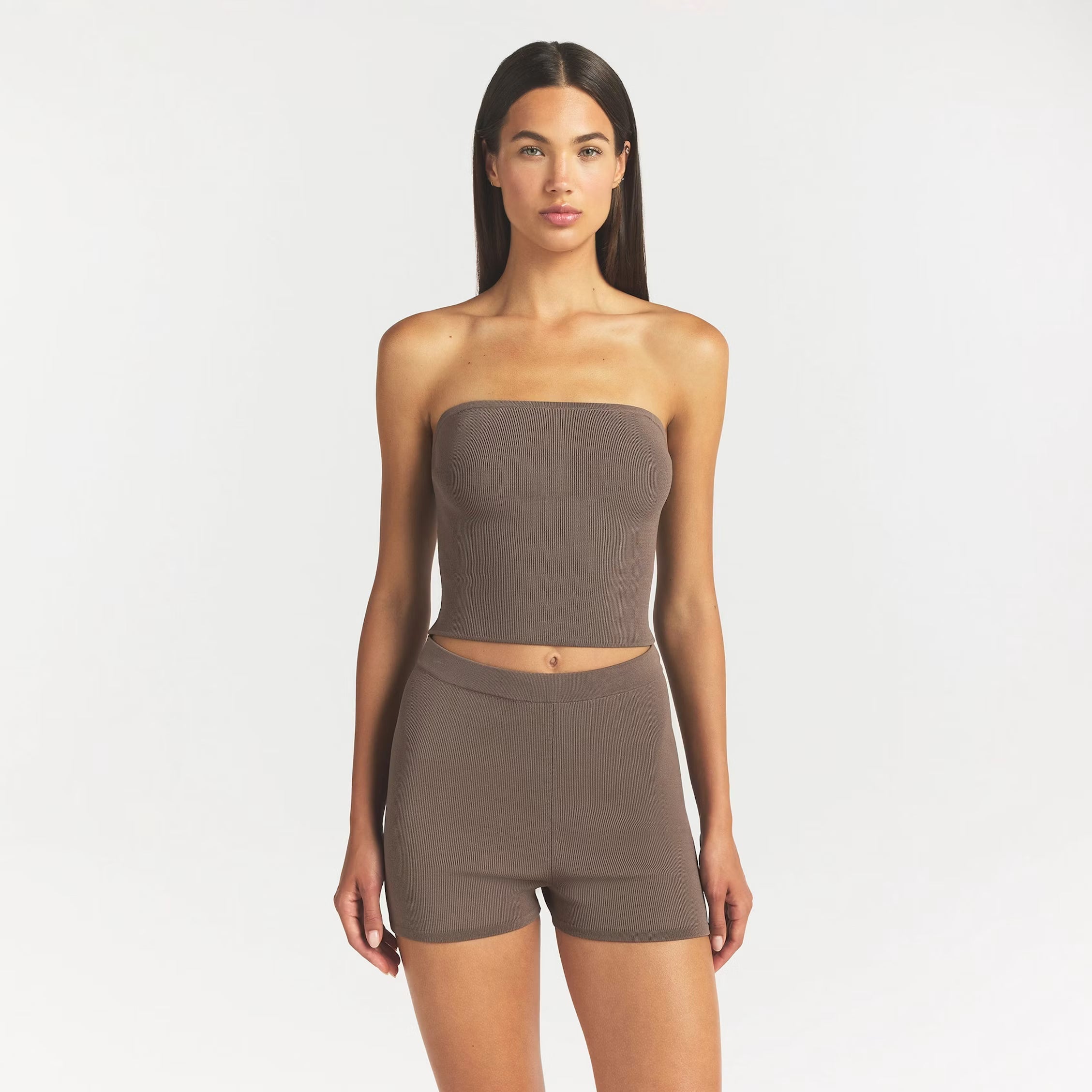REFINED KNIT HIGH WAISTED SHORT | AMETHYST