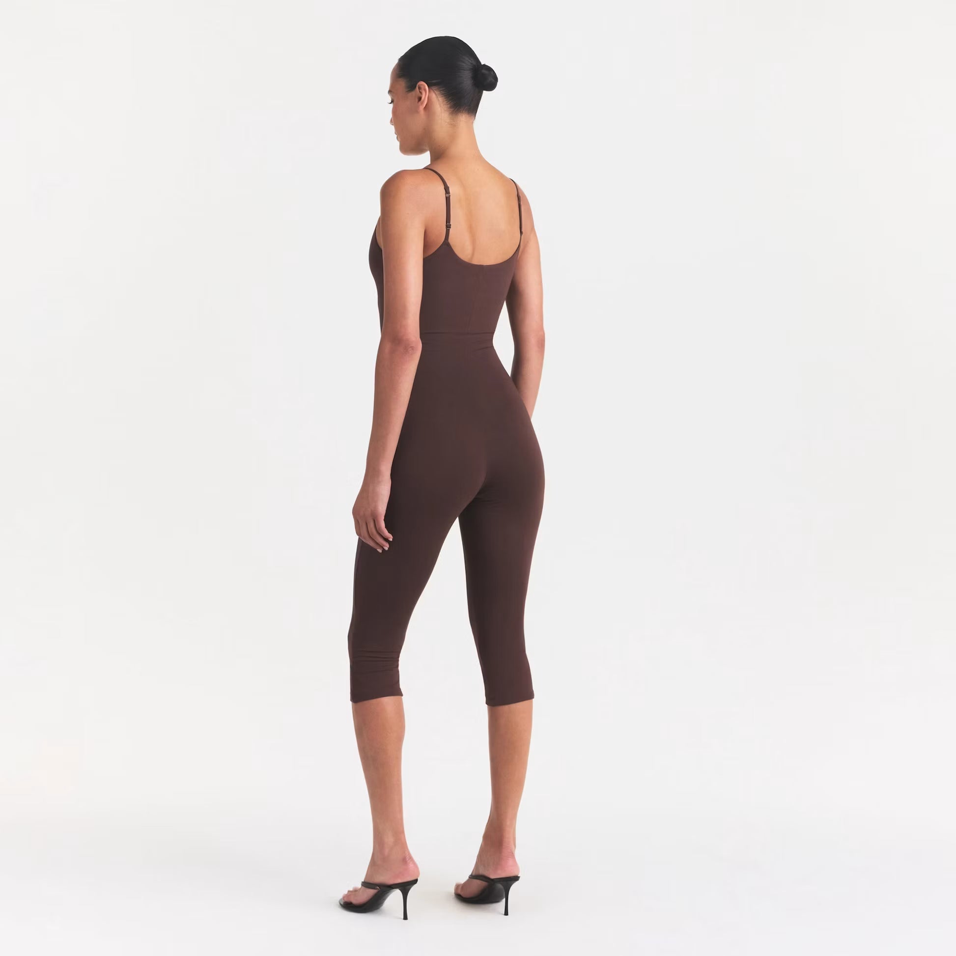 SMOOTH LAYERS CAPRI CATSUIT | COCOA