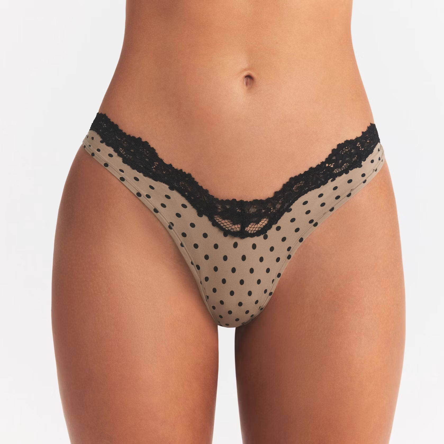 FITS EVERYBODY LACE DIPPED THONG 5-PACK | NEUTRAL DOT MULTI