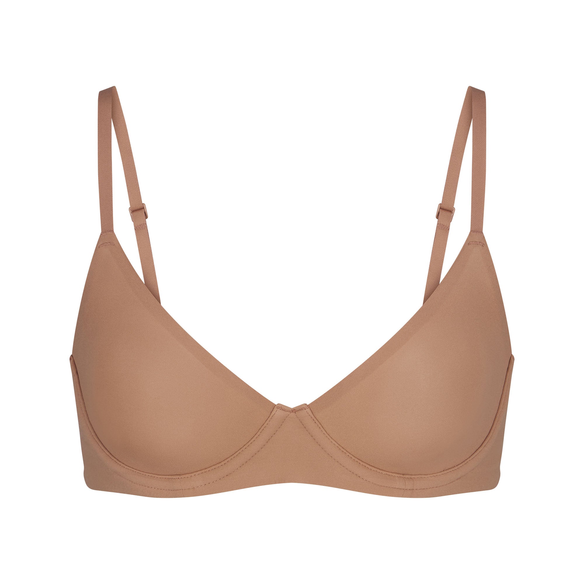 FITS EVERYBODY UNLINED DEMI BRA | SIENNA (DEMI BRAS) LAYS FLAT ON A WHITE BACKGROUND | FLT