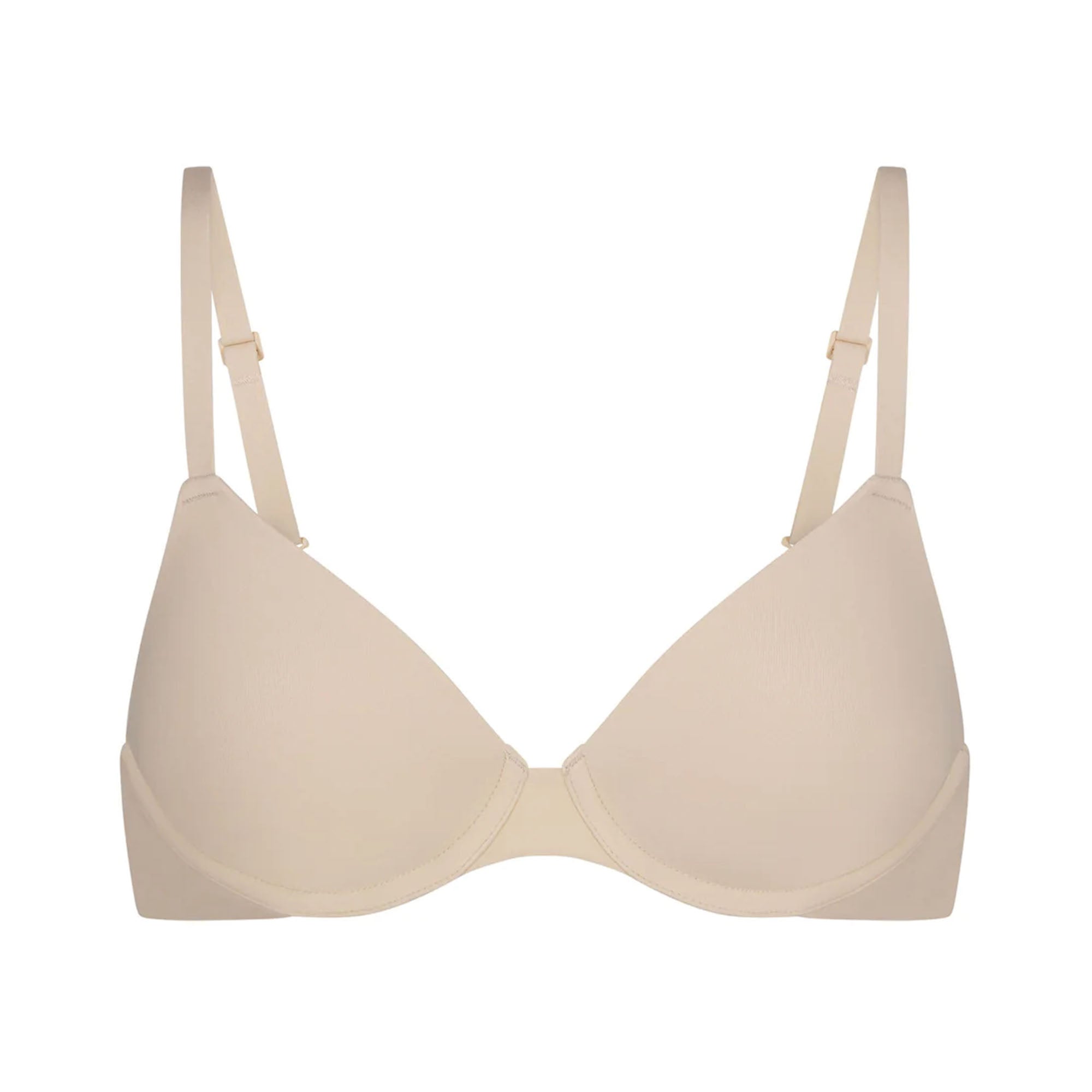 FITS EVERYBODY T-SHIRT BRA | SAND (DEMI BRAS) LAYS FLAT ON A WHITE BACKGROUND | FLT
