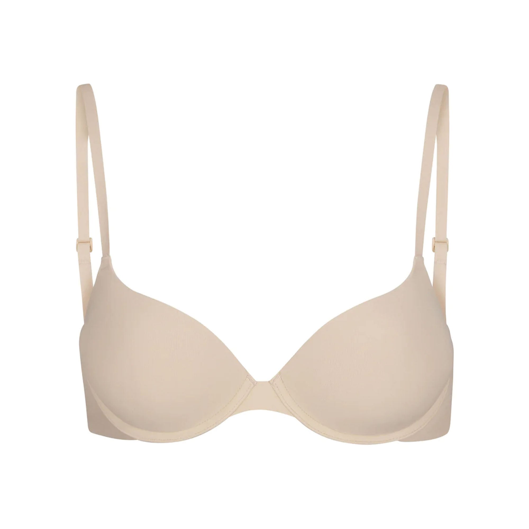 FITS EVERYBODY PUSH-UP BRA | SAND (DEMI BRAS) LAYS FLAT ON A WHITE BACKGROUND | FLT