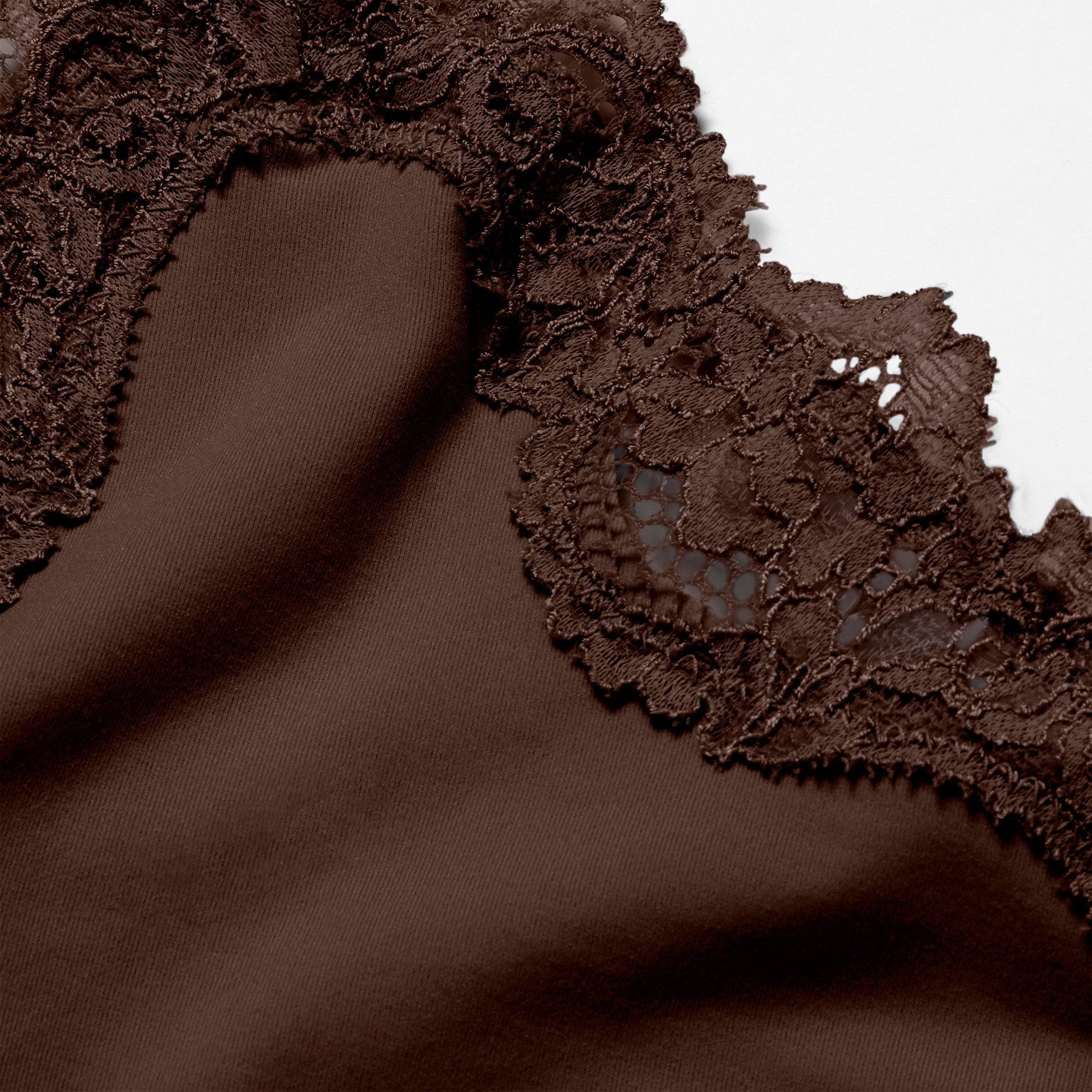FITS EVERYBODY LACE TRIANGLE CAMI | ESPRESSO ADDITIONAL FABRIC DETAILS | about this fabric