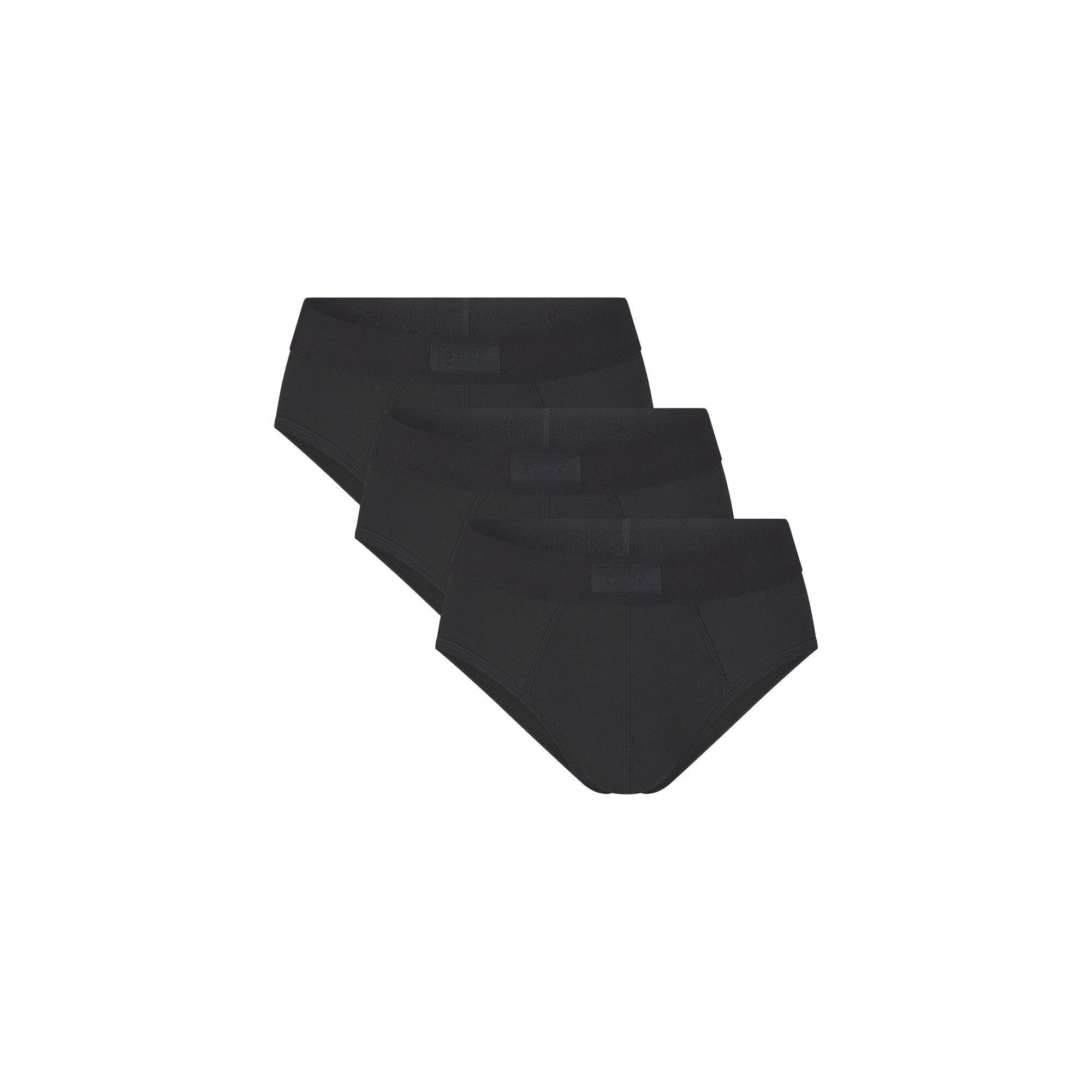 SKIMS COTTON MENS BRIEF 3-PACK | ONYX | FOCUS: 0.0, 1.0, 0.9