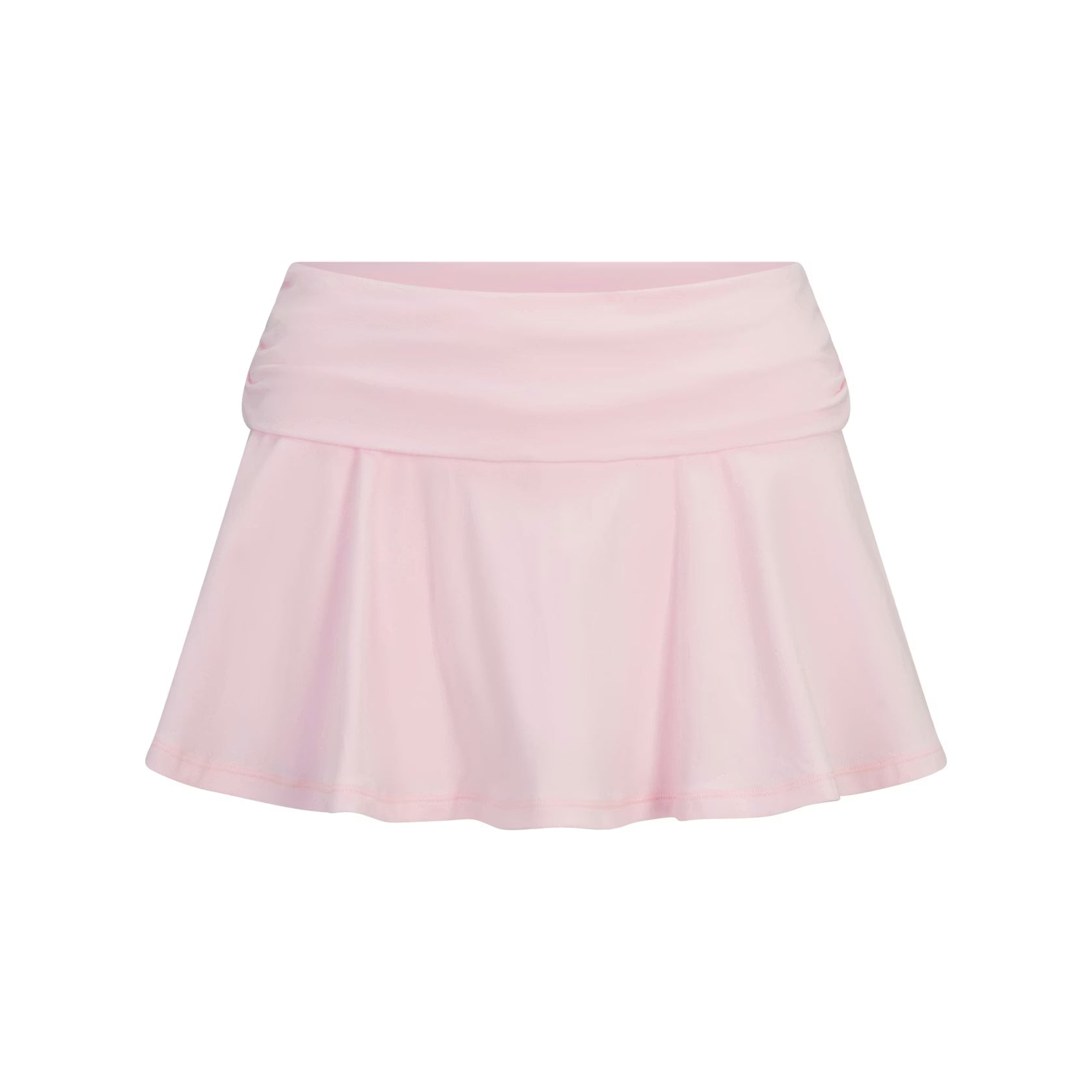 COTTON JERSEY FOLDOVER MINI SKIRT | CHERRY BLOSSOM