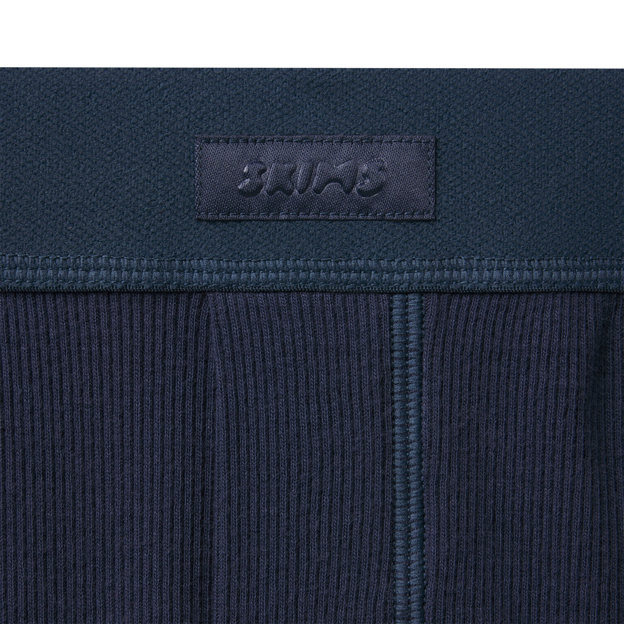 COTTON RIB LOOSE BOXER | NAVY ADDITIONAL FABRIC DETAILS