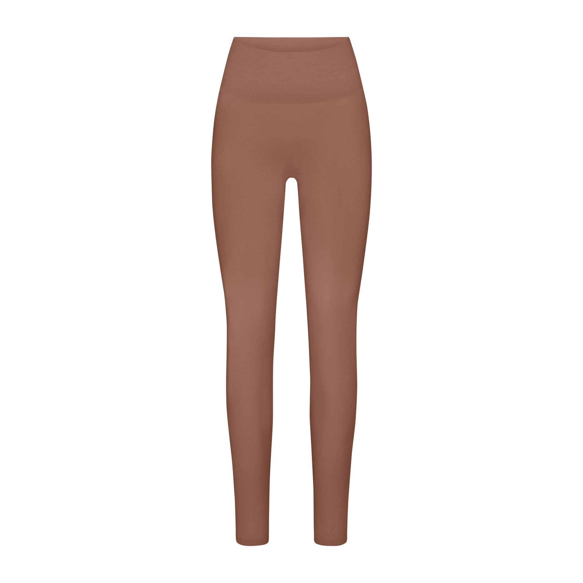 WOOL RIB HIGH-WAISTED LEGGING | SIENNA FLAT ON A WHITE BACKGROUND | FLT
