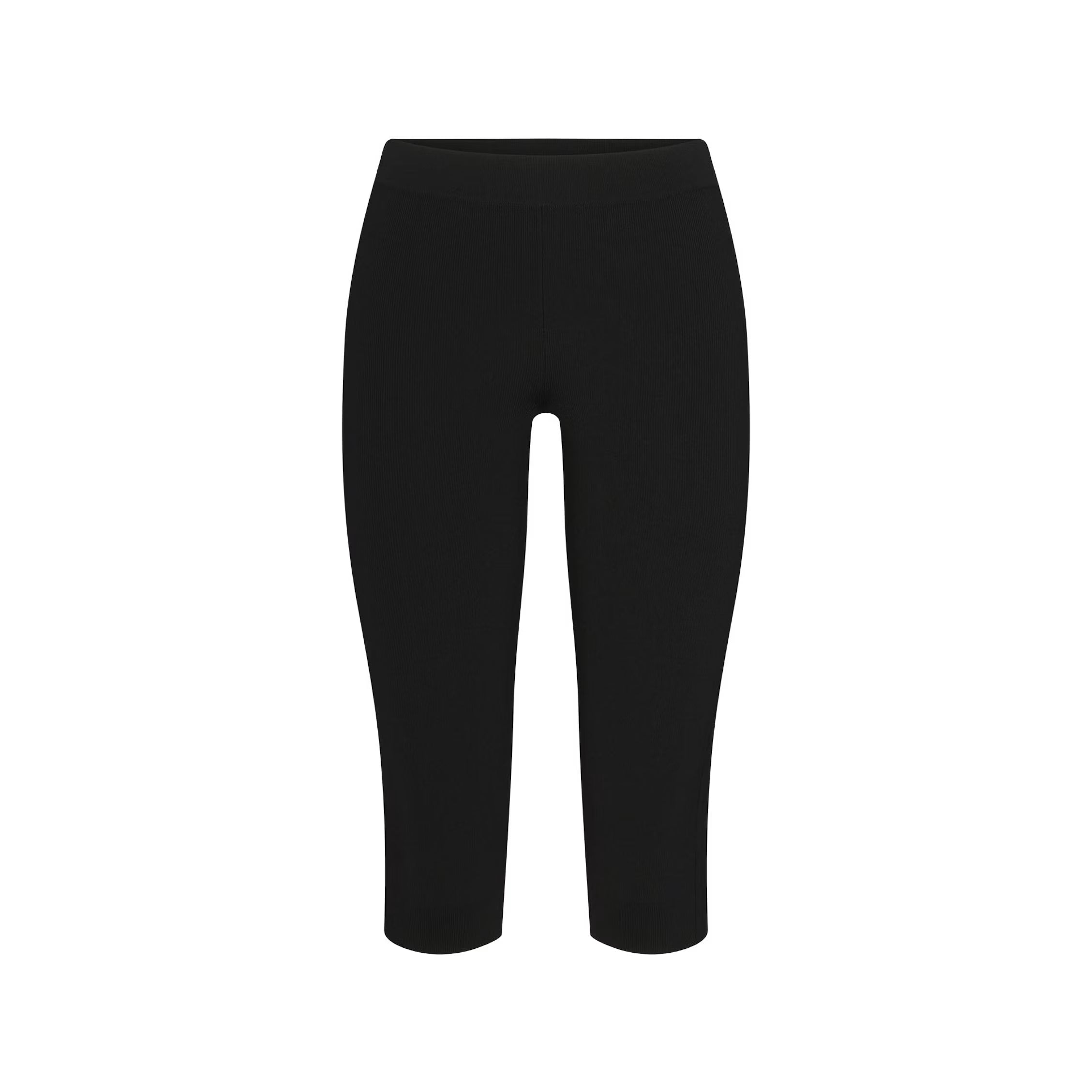 REFINED KNIT HIGH WAISTED CAPRI | OBSIDIAN