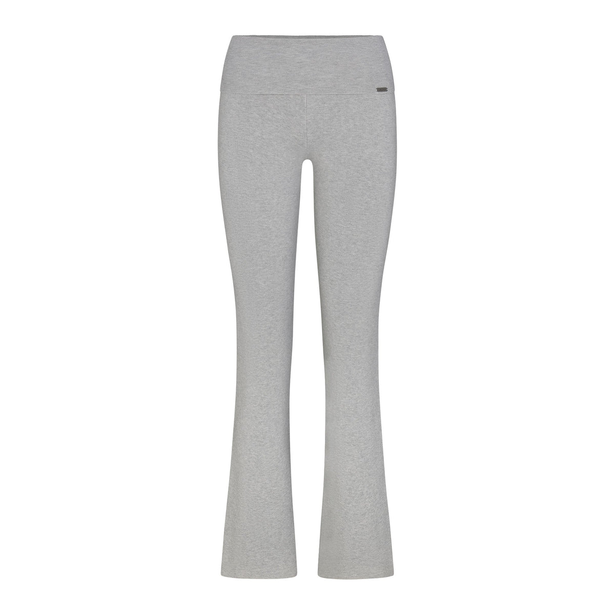 ESSENTIAL SWEATERS FOLDOVER PANT | MID HEATHER GREY FLAT ON A WHITE BACKGROUND | FLT