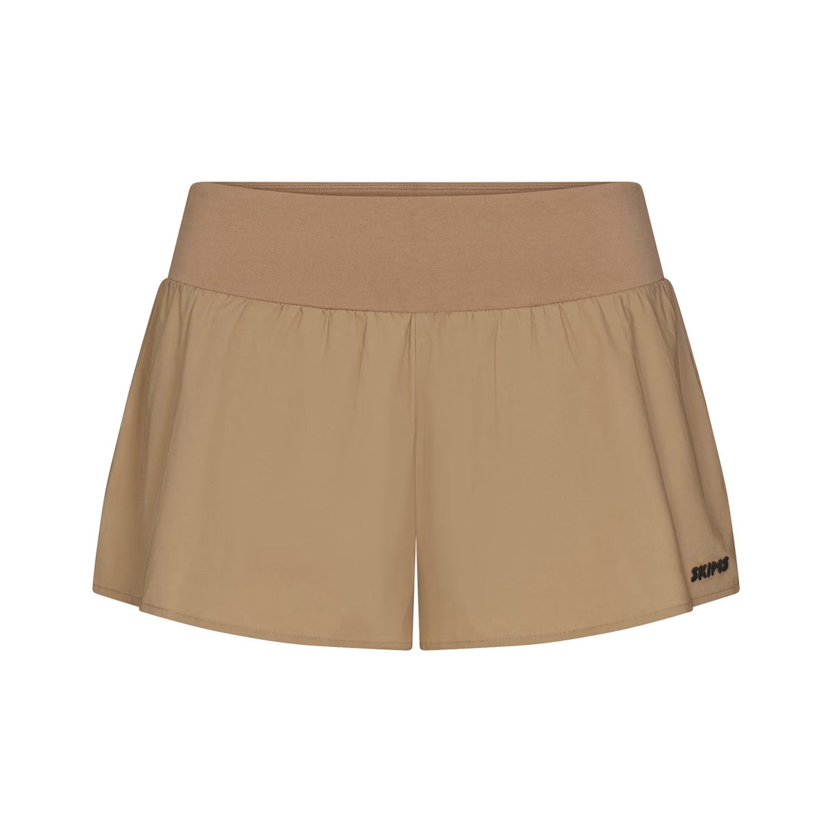 WOVEN COTTON FLUTTER SHORT | DESERT