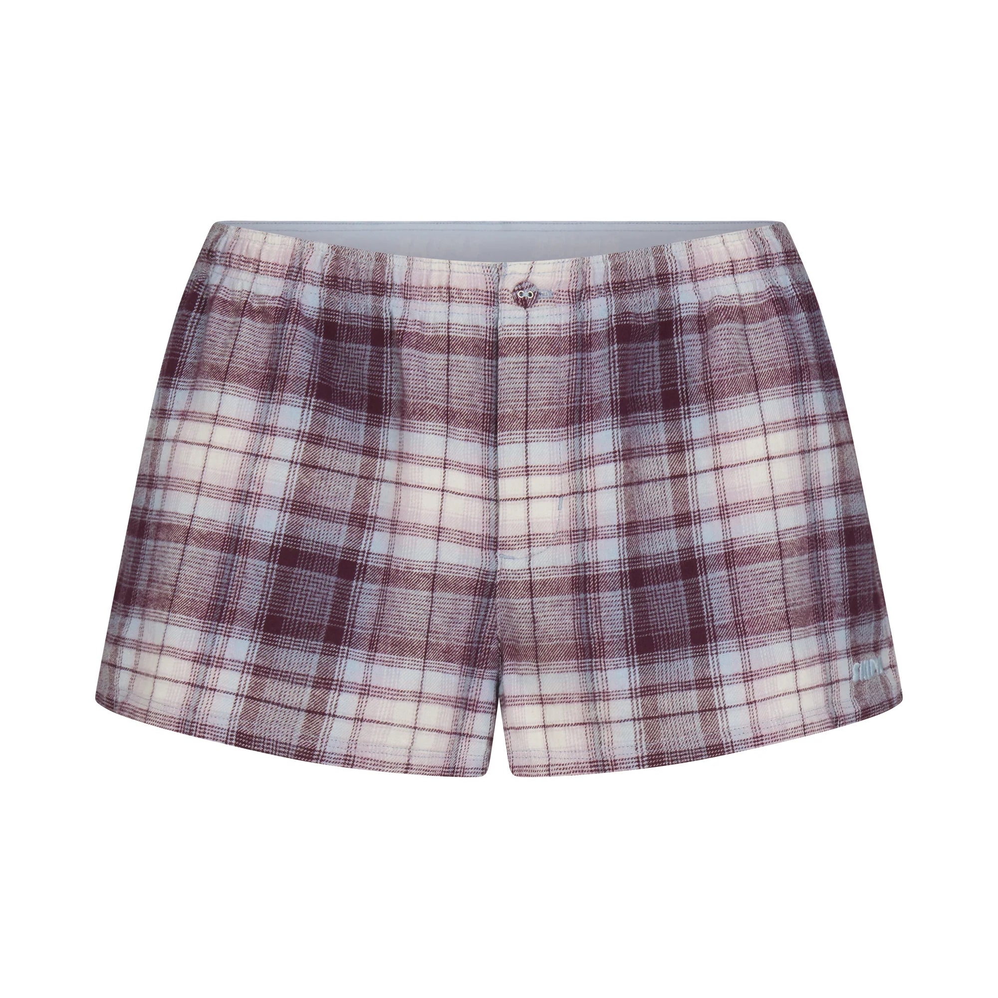 FLANNEL SLEEP CHEEKY BOXER | IRIS MICA PLAID