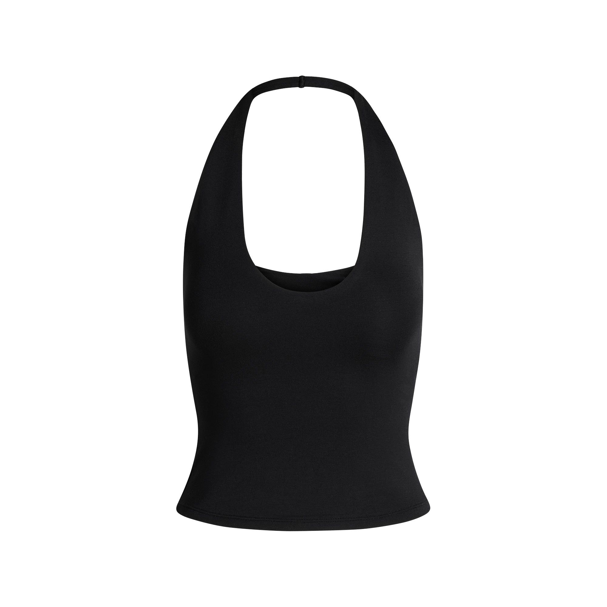 SMOOTH LAYERS HALTER TOP | OBSIDIAN