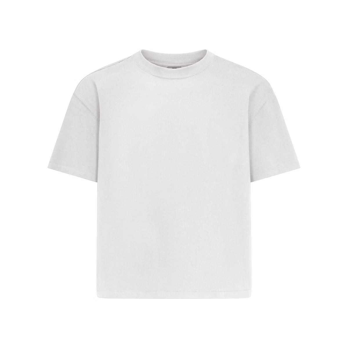 HEAVYWEIGHT COTTON MENS CROPPED CREW NECK | CHALK