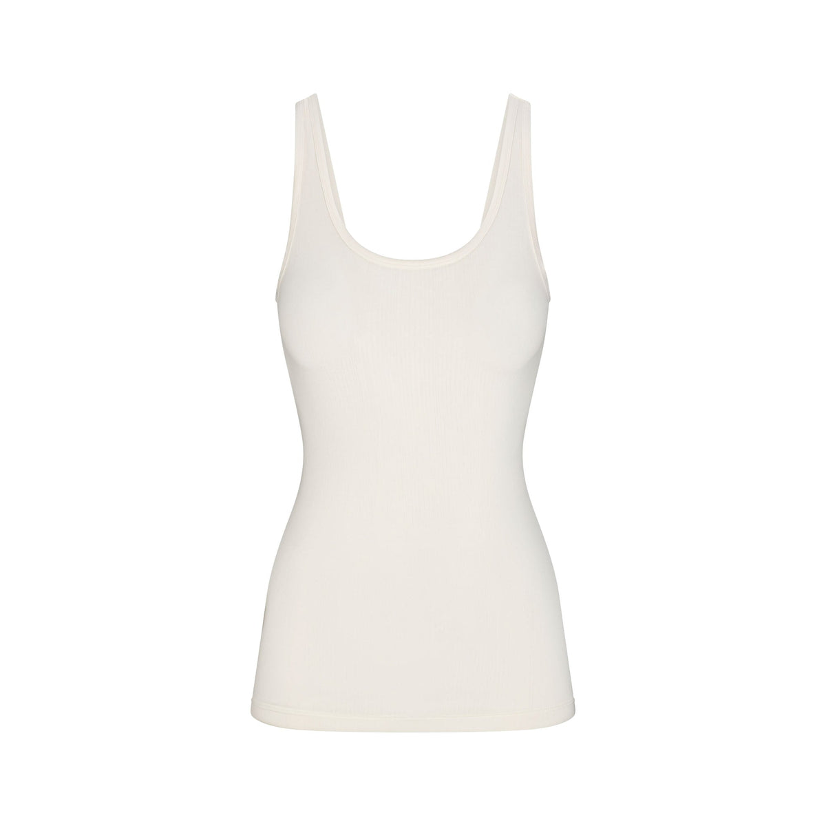 CLOUD SLEEP TANK | ECRU FLAT ON A WHITE BACKGROUND | FLT