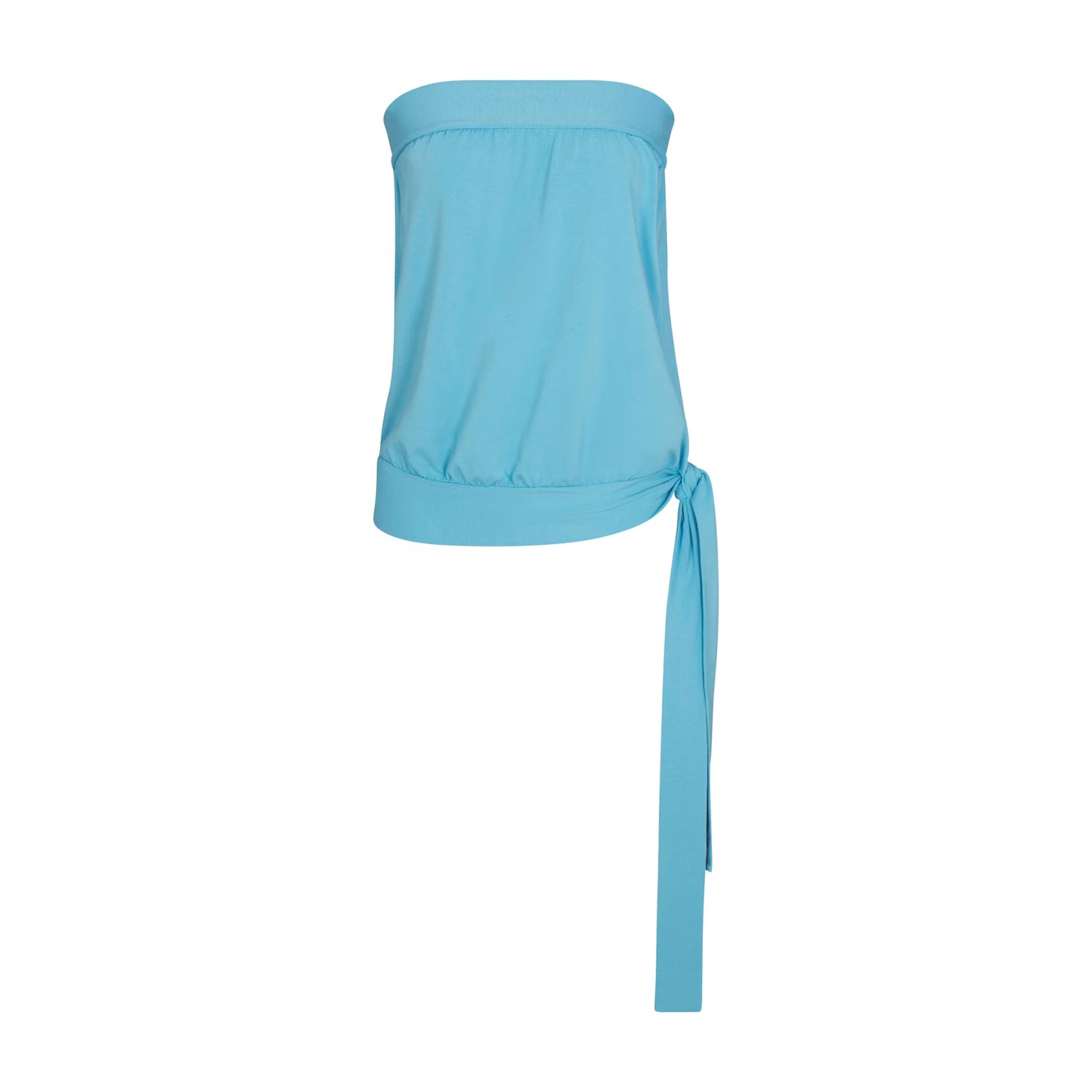 COTTON JERSEY TIE SIDE TUBE TOP | WATER