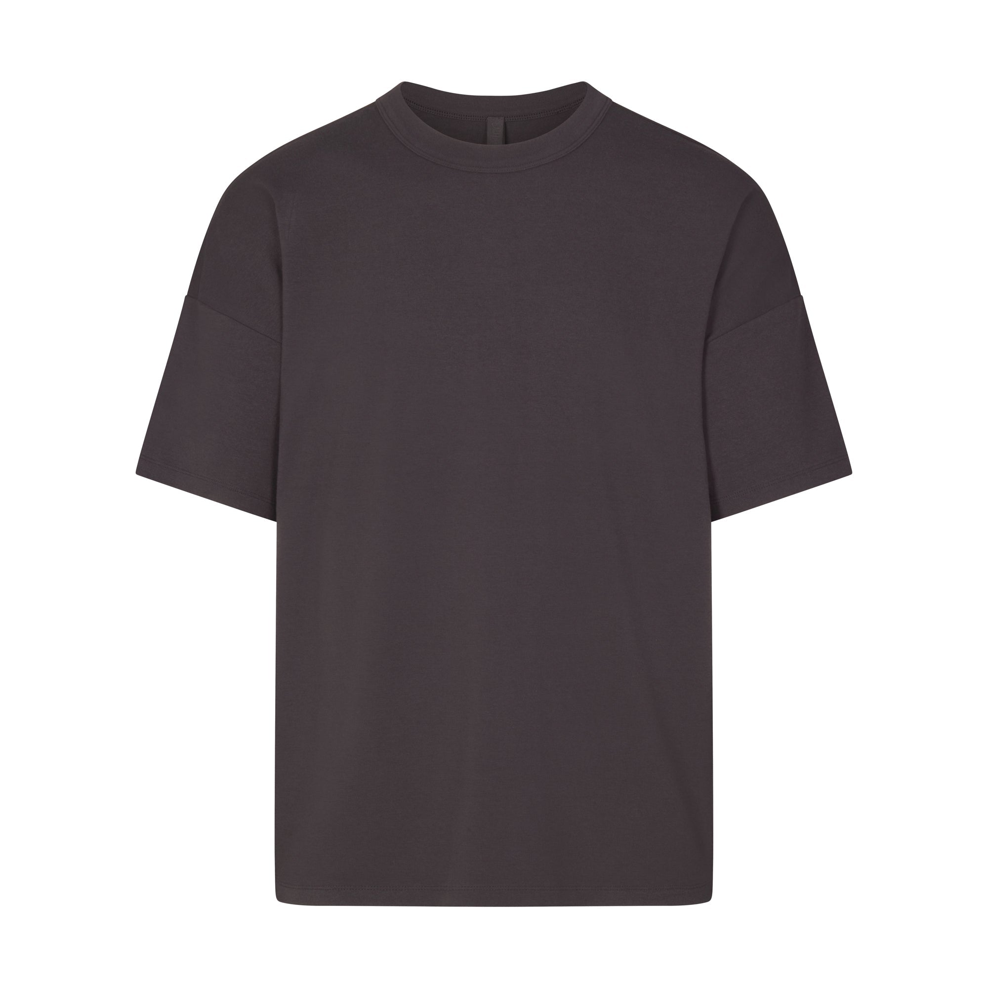 JERSEY LOUNGE MENS OVERSIZED T-SHIRT | ASH (MENS T-SHIRTS, MENS TOPS) LAYS FLAT ON A WHITE BACKGROUND | FLT