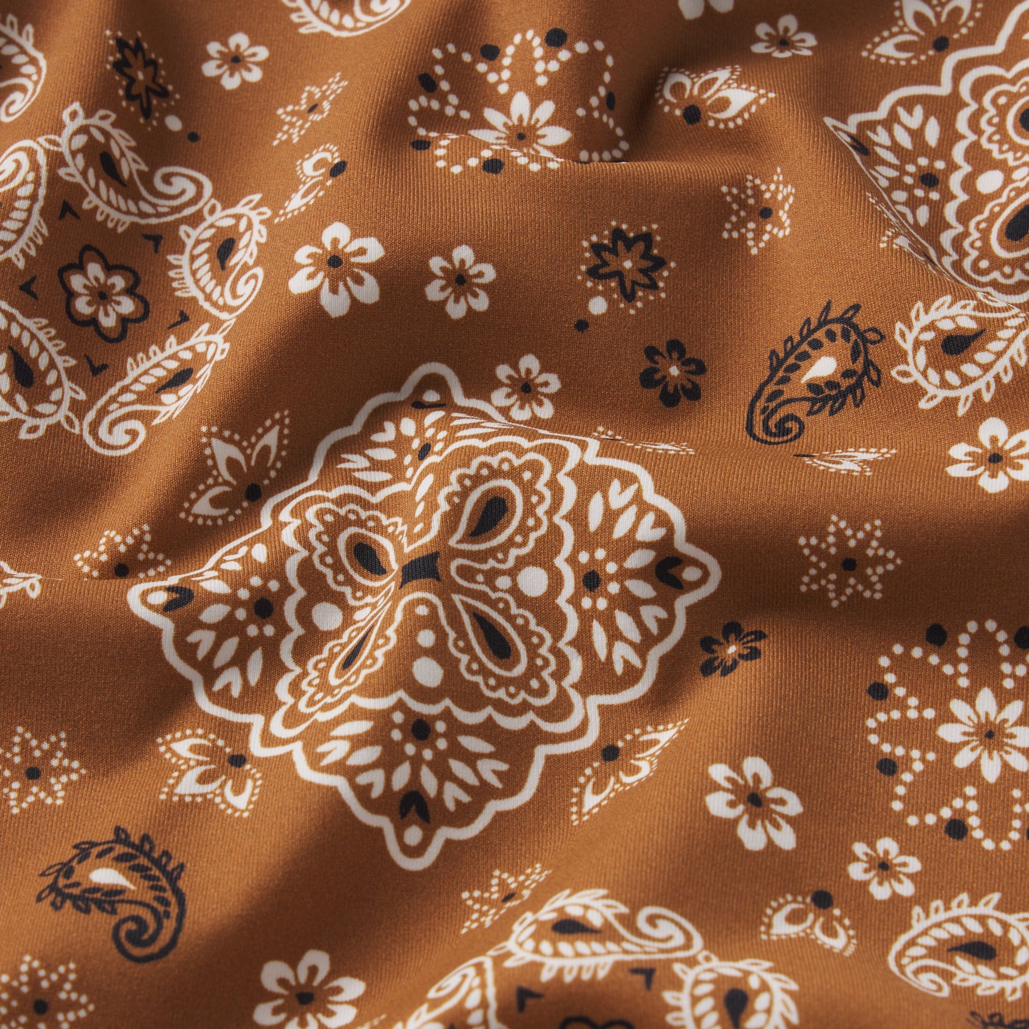 SIGNATURE SWIM TRIANGLE BIKINI TOP | ALMOND BANDANA ADDITIONAL FABRIC DETAILS