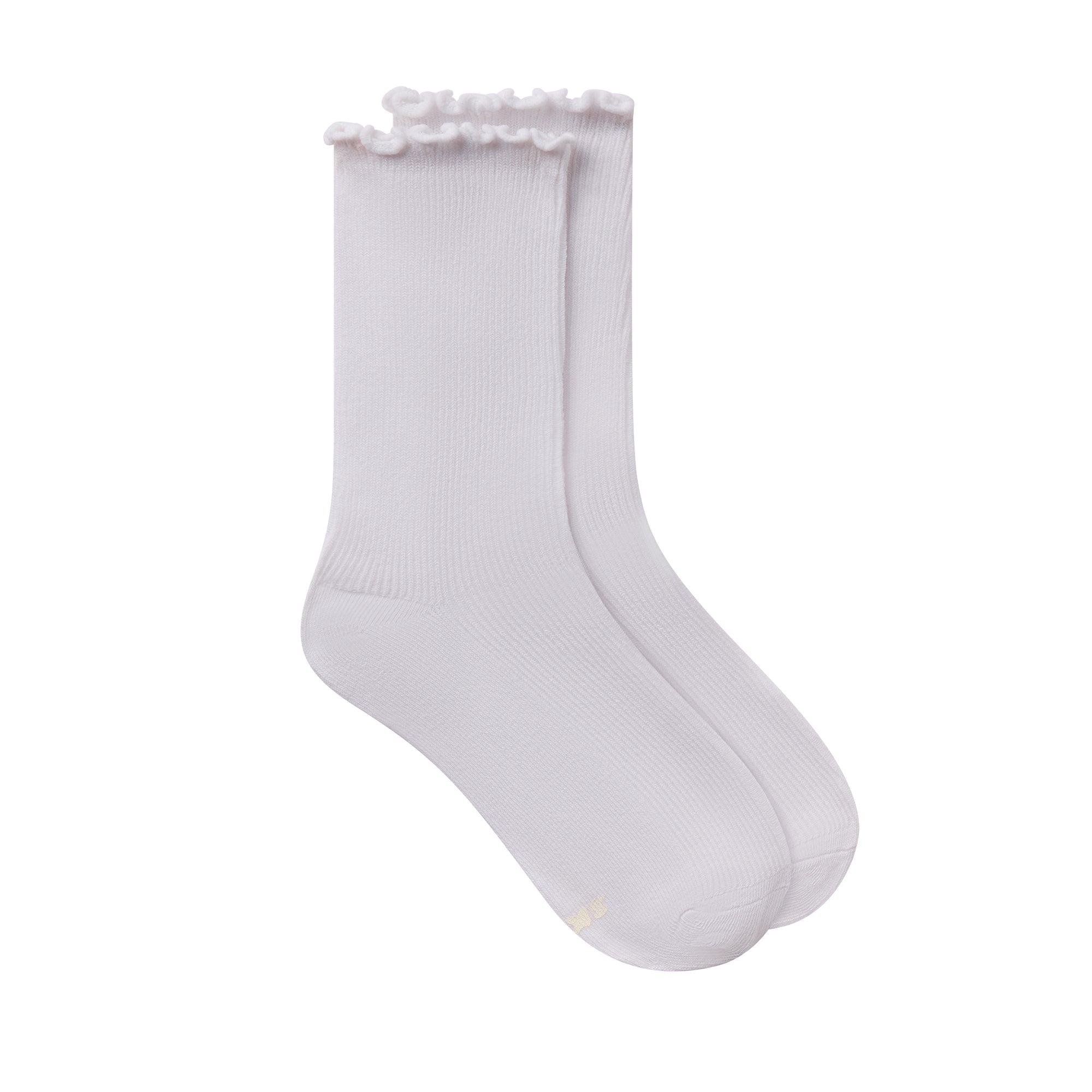 LETTUCE EDGE CREW SOCK 2-PACK | BUBBLEGUM SNOW PACK FLAT ON A WHITE BACKGROUND