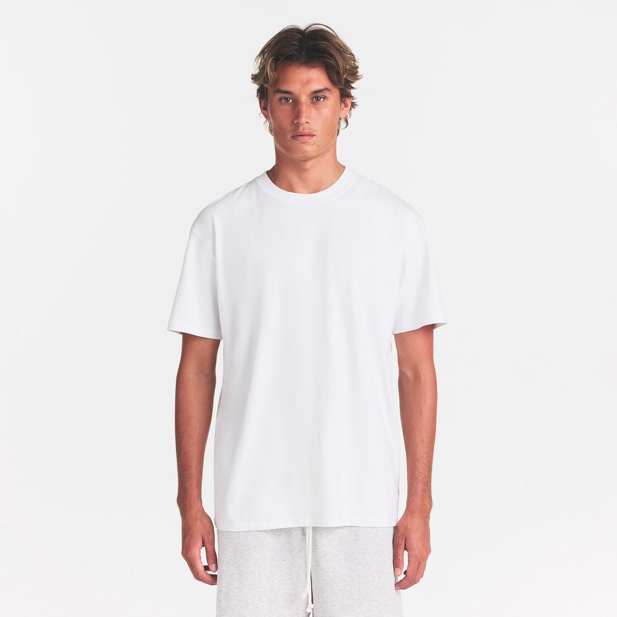 HEAVYWEIGHT COTTON MENS RELAXED T-SHIRT | CHALK