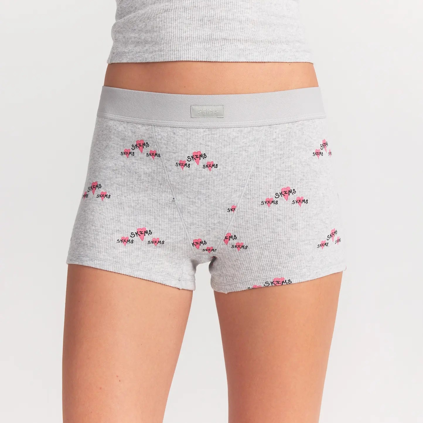 COTTON RIB TANK AND SHORT BOXER SET | LHG TRIPLE HEARTS
