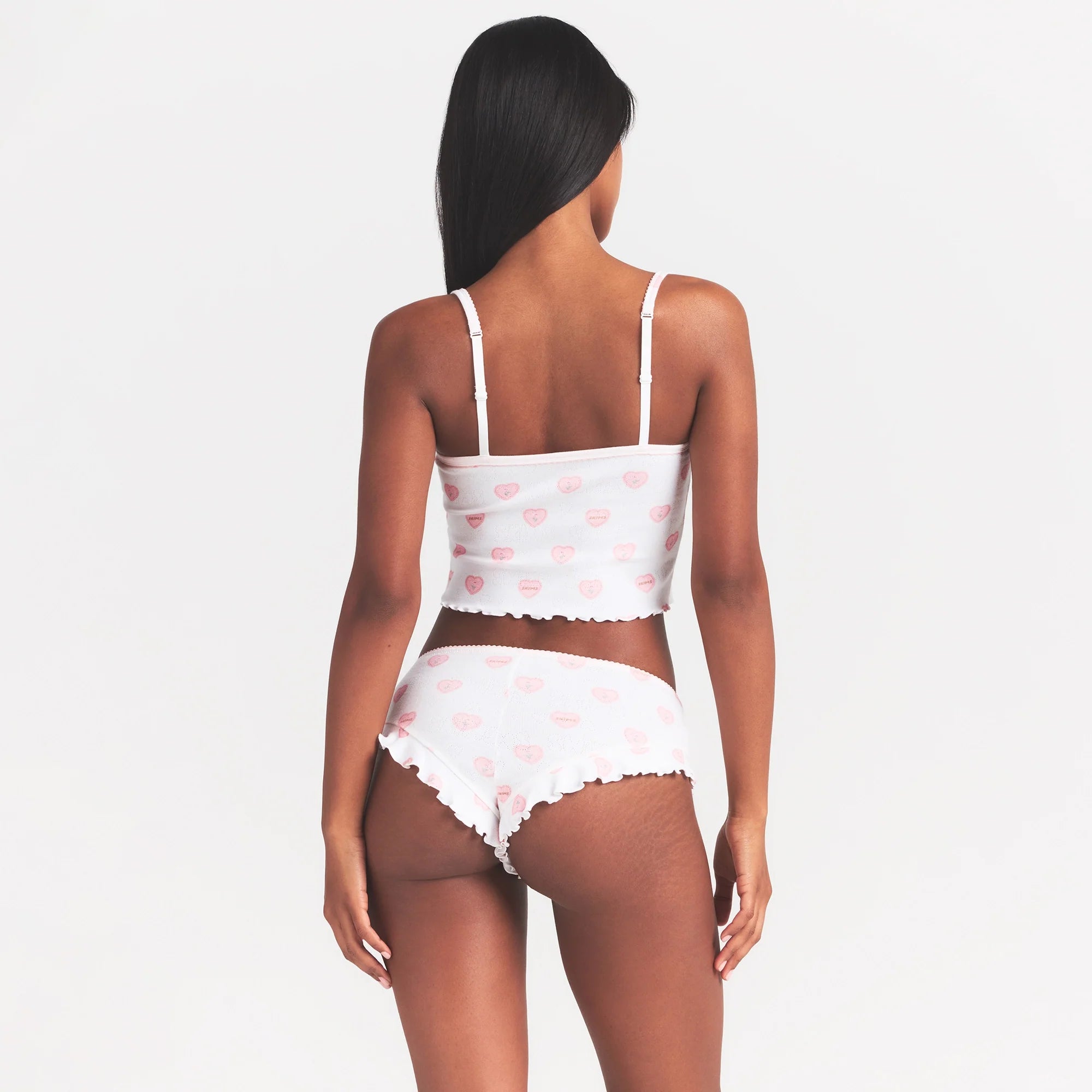 LOGO POINTELLE CAMI SLEEP SET | SNOW LACE HEARTS