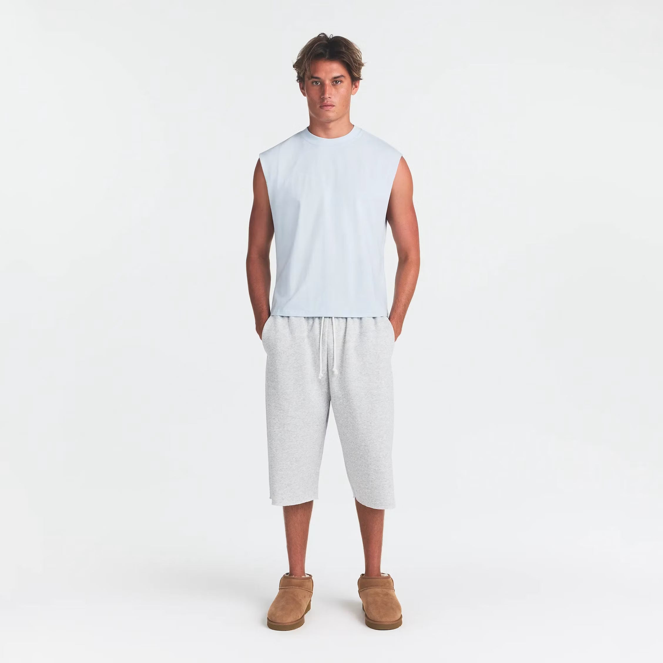 HEAVYWEIGHT COTTON MENS CROPPED MUSCLE TANK | ATMOSPHERE