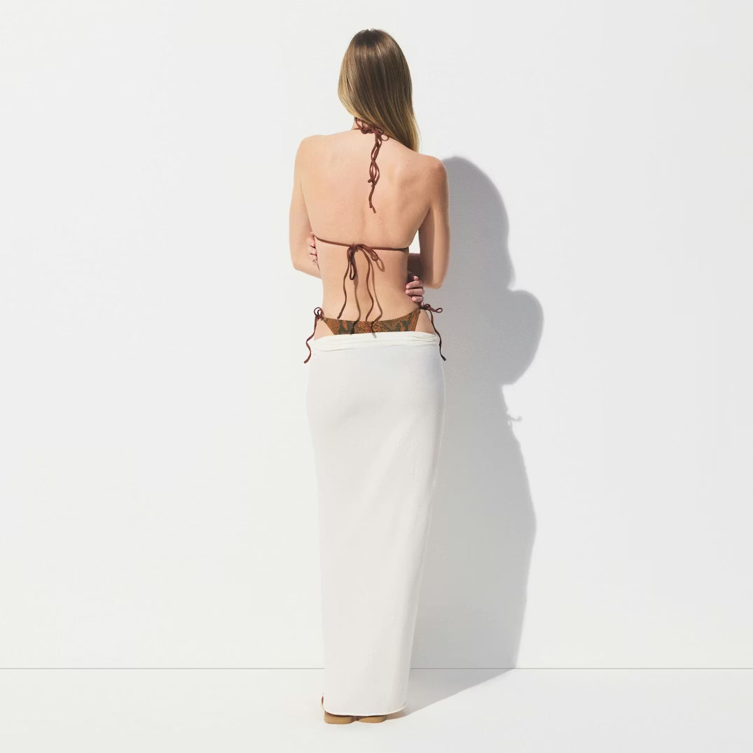 COTTON COVER-UPS TIE SARONG | EGRET