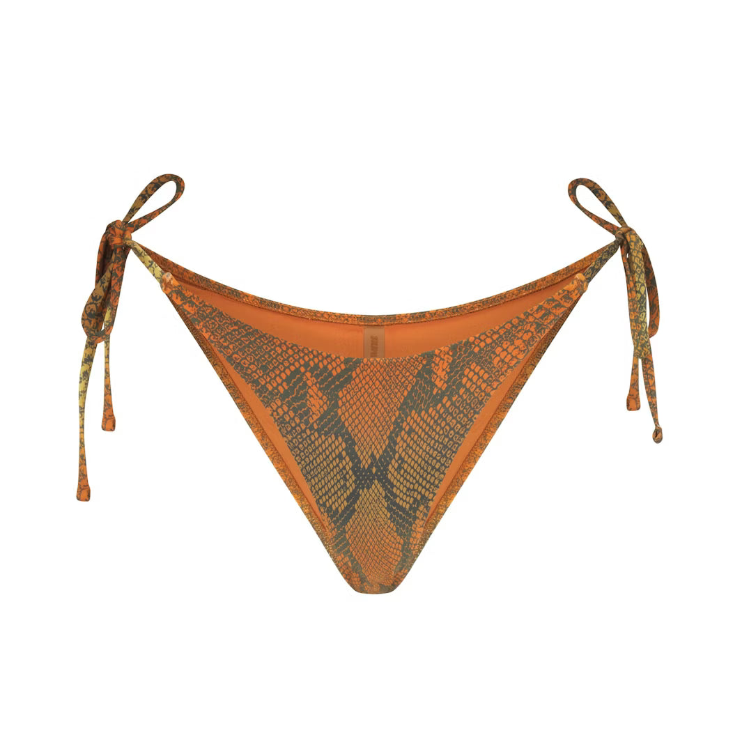 SIGNATURE SWIM DIPPED TIE BIKINI BOTTOM | FOREST OMBRE SNAKE