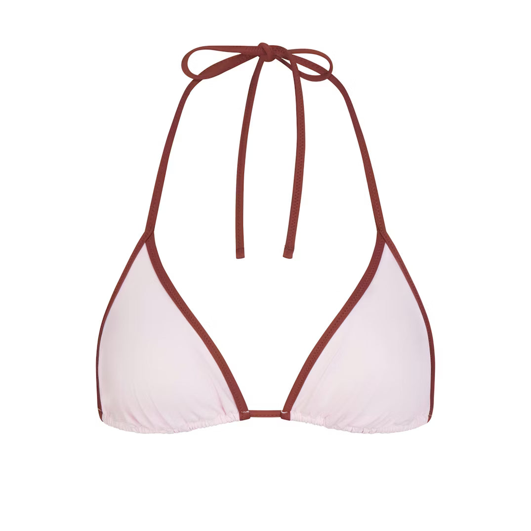 SIGNATURE SWIM TRIANGLE BIKINI TOP | CHERRY BLOSSOM CONTRAST