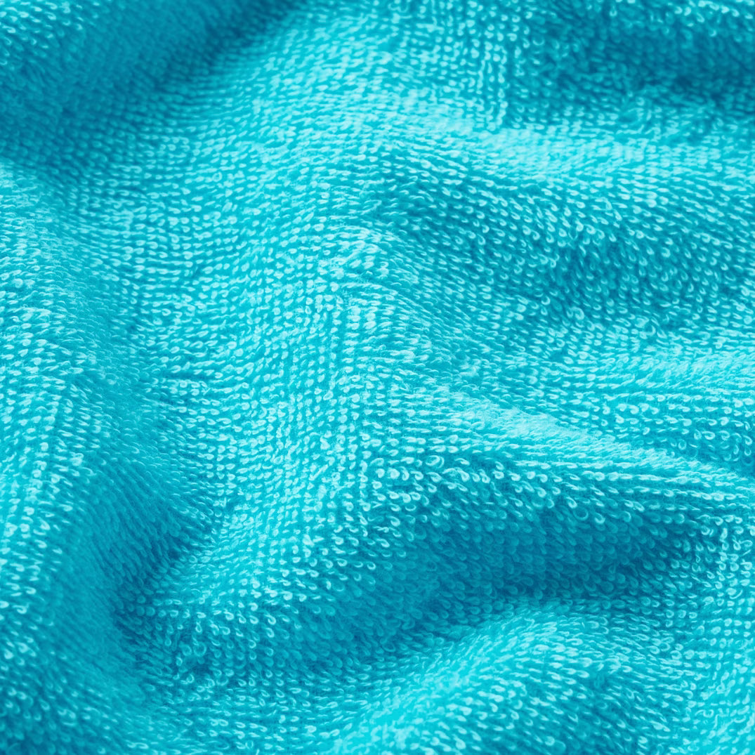 TERRY COVER-UPS FOLDOVER SHORT | CYAN