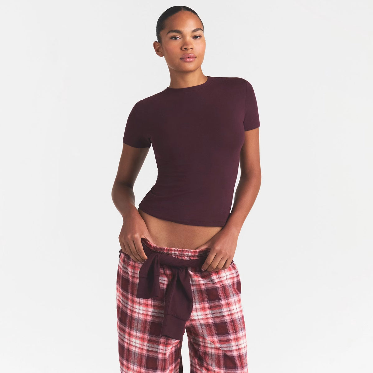 COTTON JERSEY T-SHIRT | CURRANT