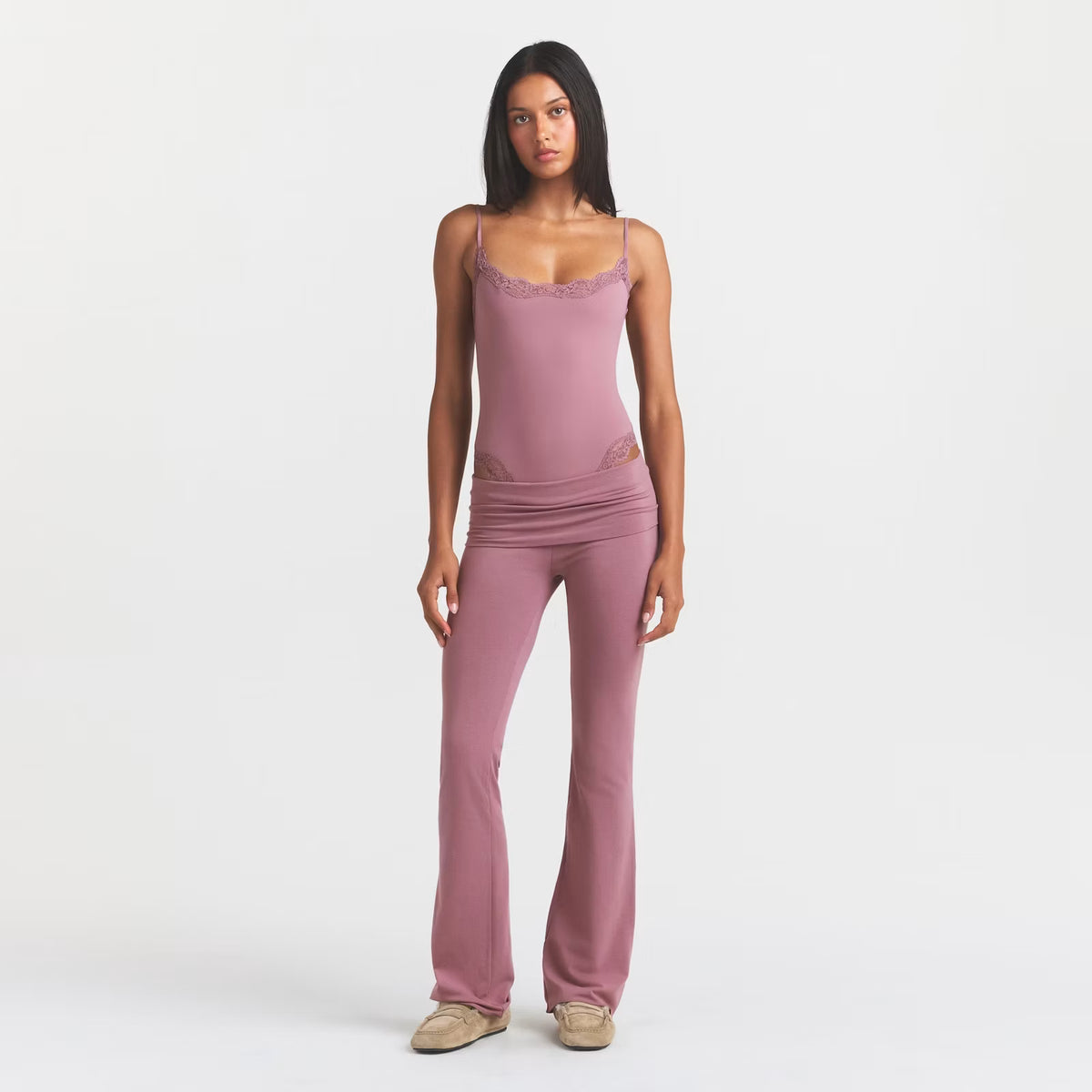FITS EVERYBODY LACE CAMI BODYSUIT | MUTED MAUVE