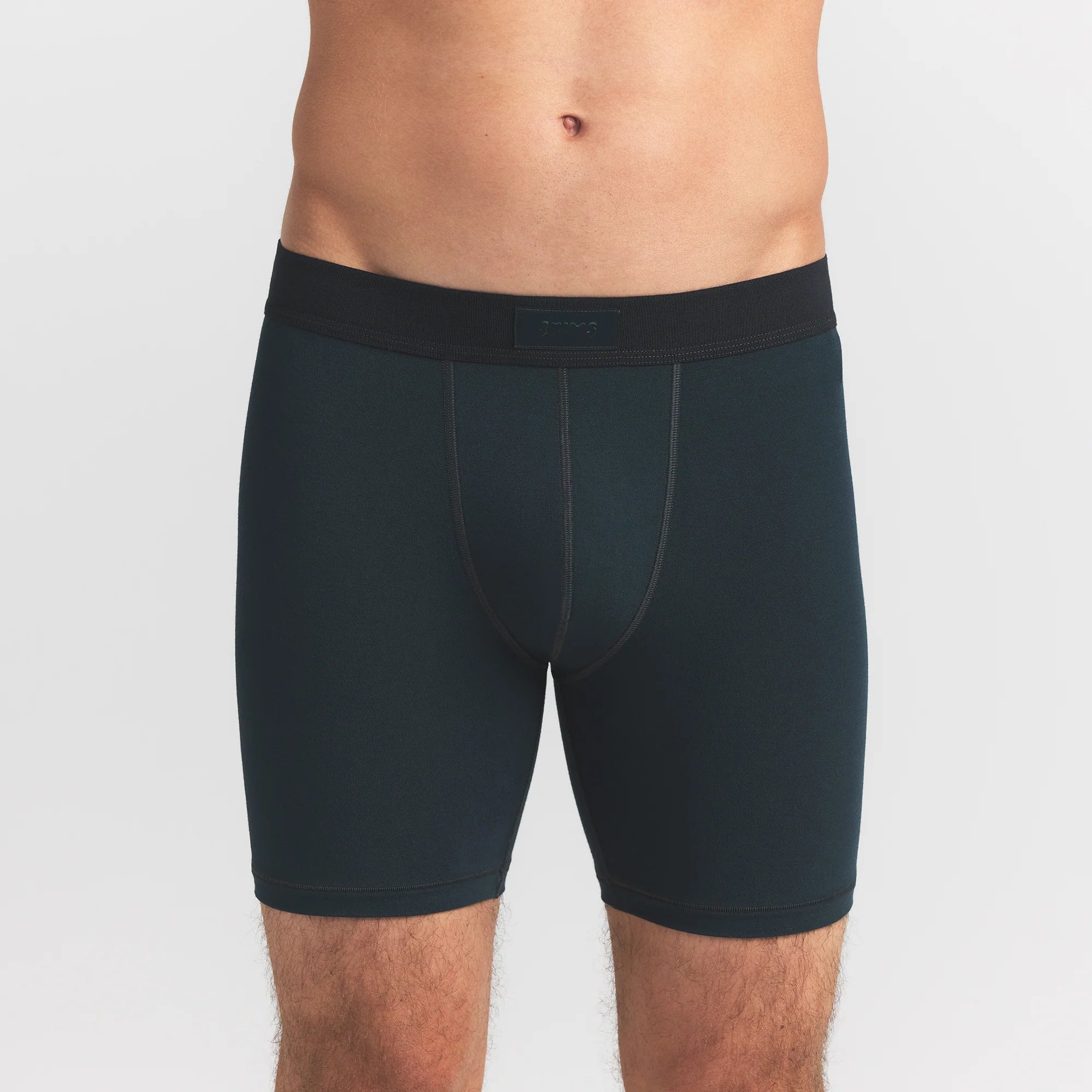 SKIMS COTTON MENS 5" BOXER BRIEF 3-PACK | VERDANT MULTI ON A MODEL FRONT VIEW @ | FOCUS: 0.0, 1.0, 0.9