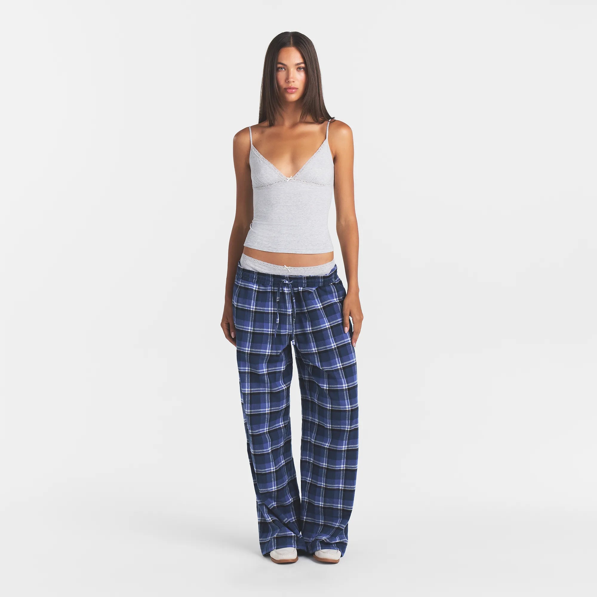FLANNEL SLEEP OVERSIZED PANT | INDIGO OUTDOOR PLAID