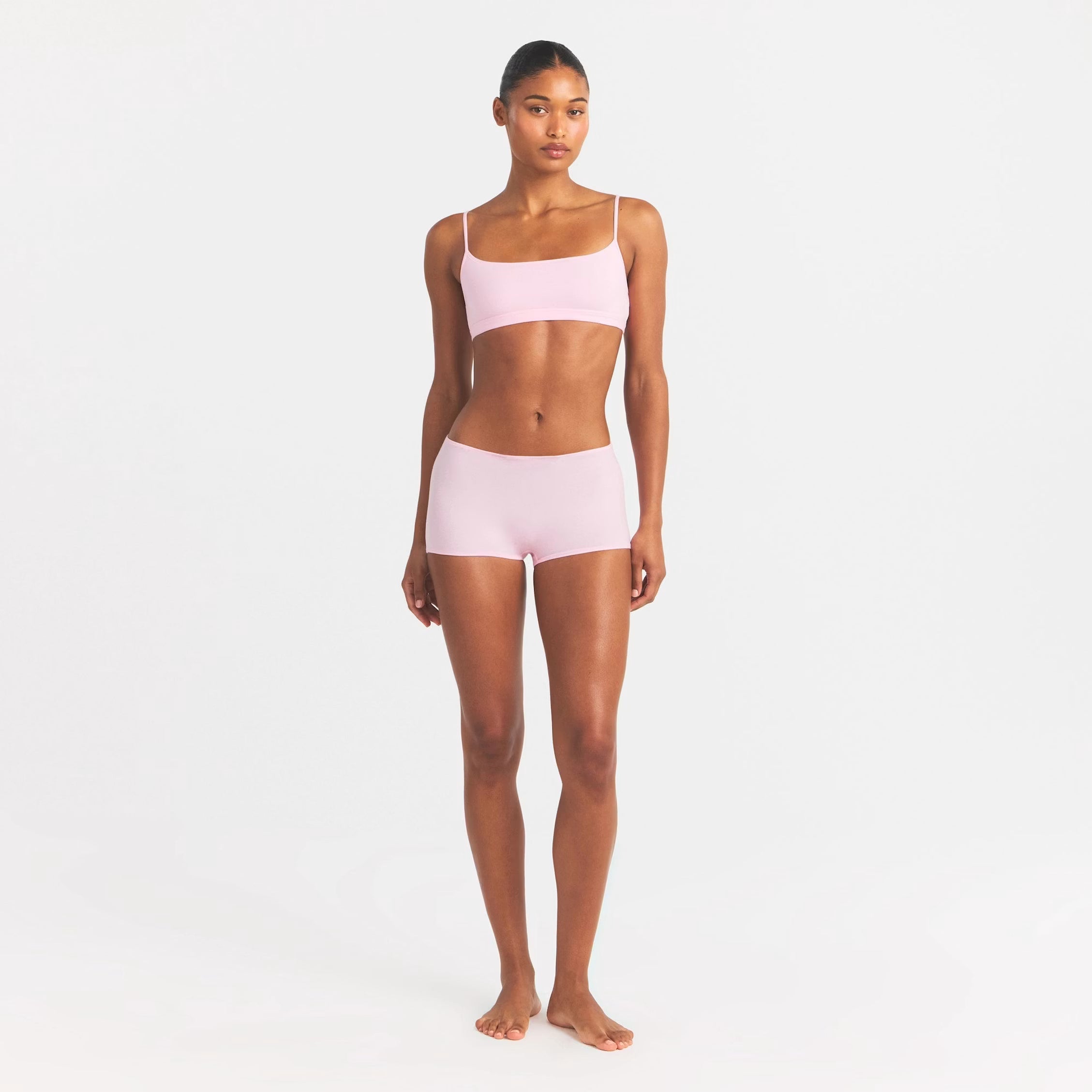 EVERYDAY COTTON SCOOP BRALETTE | PEONY