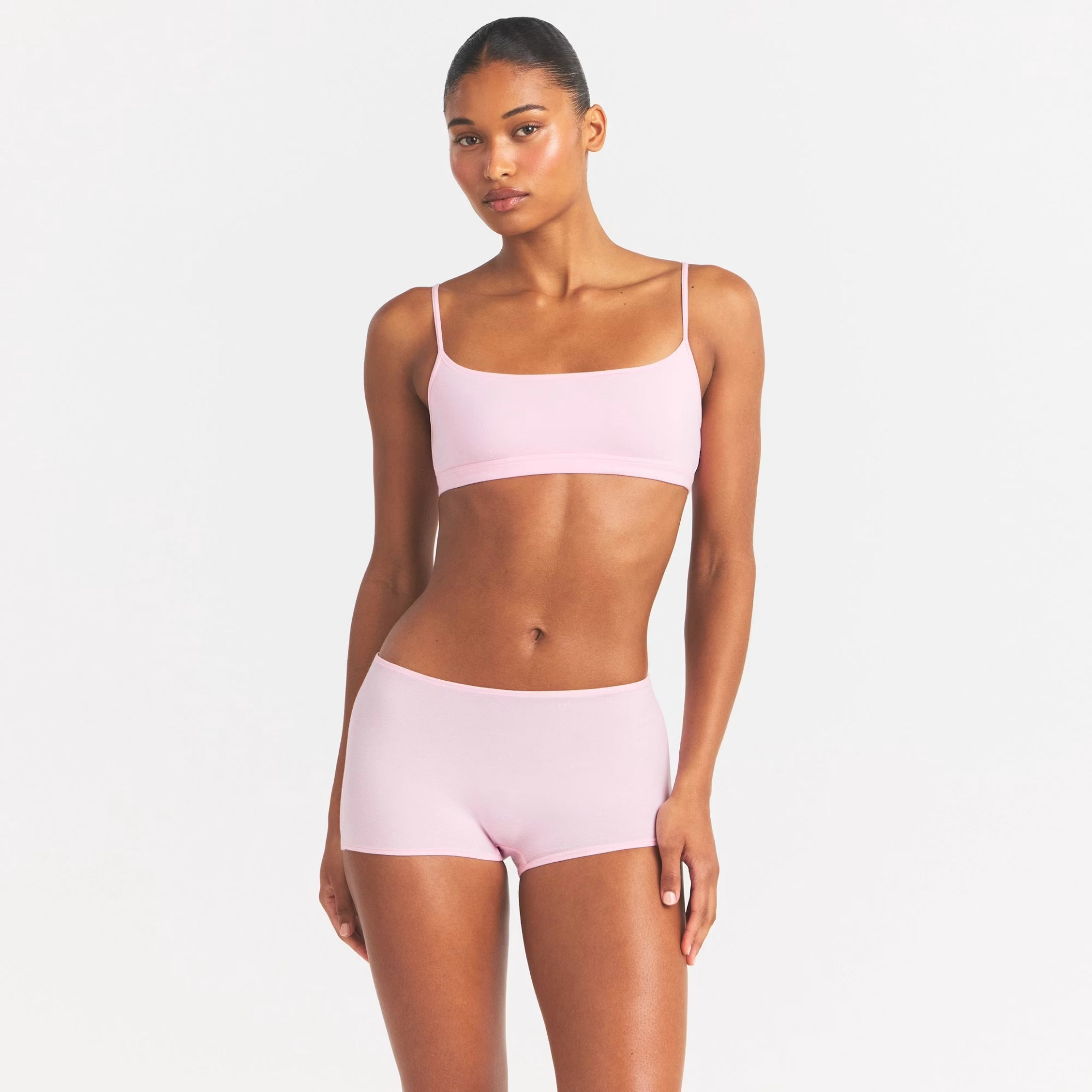 EVERYDAY COTTON SCOOP BRALETTE | PEONY