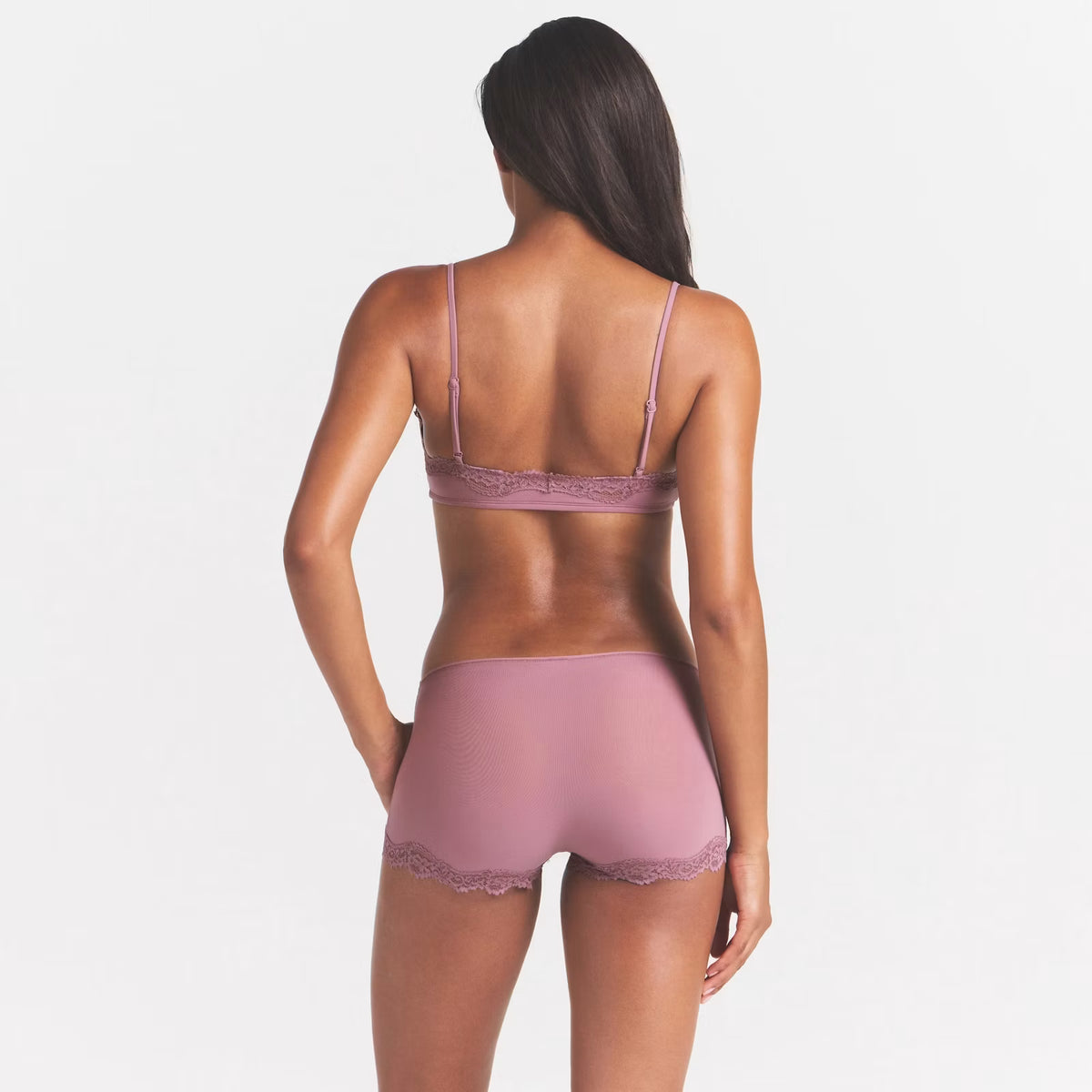 FITS EVERYBODY LACE SCOOP BRALETTE | MUTED MAUVE