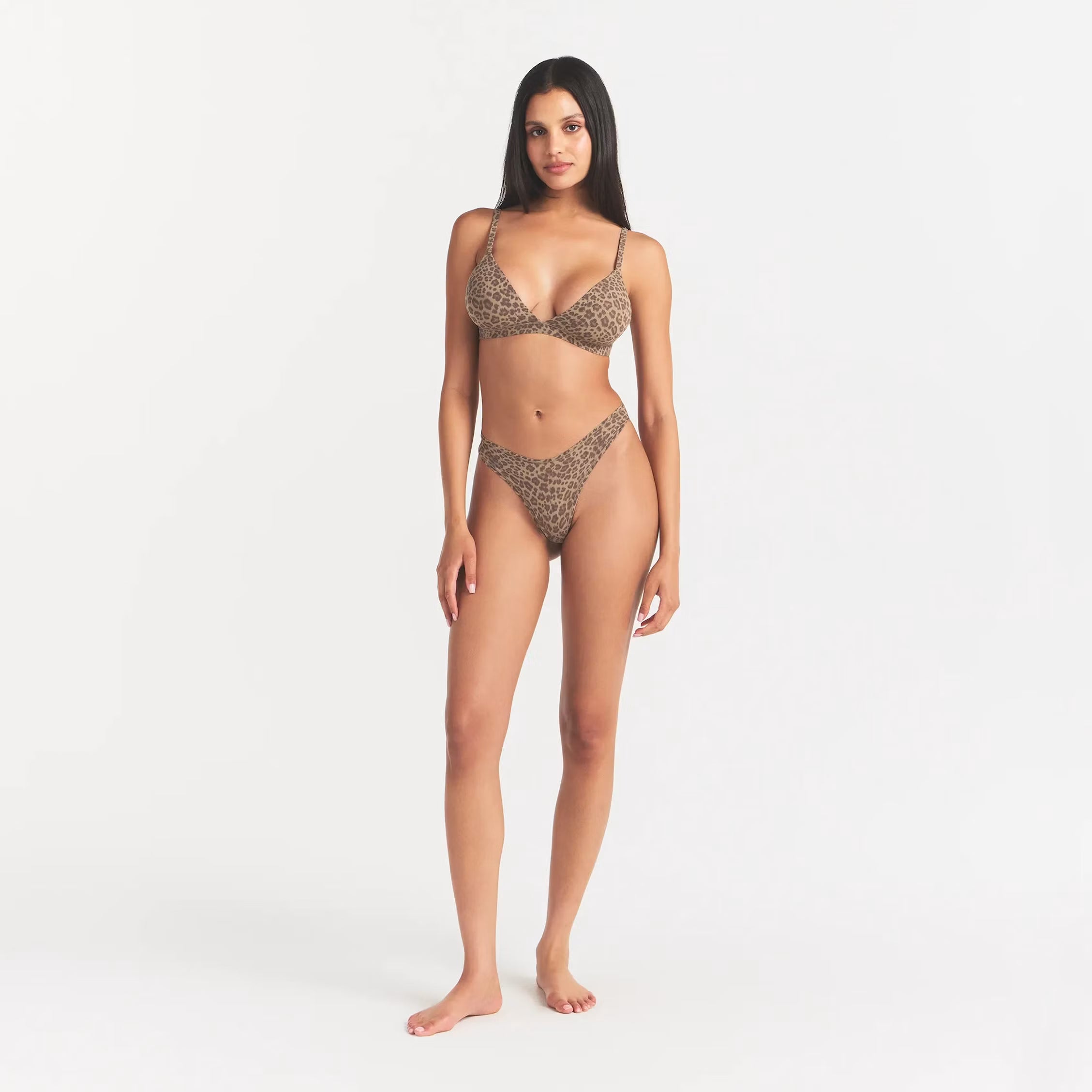 FITS EVERYBODY TRIANGLE BRALETTE | DESERT LEOPARD INK PRINT