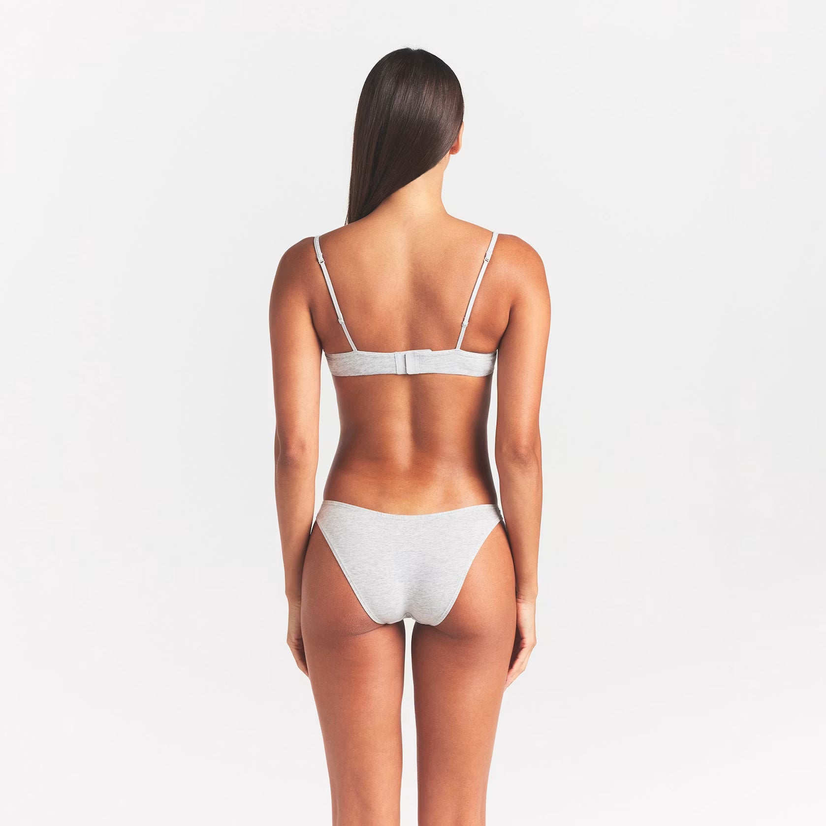 EVERYDAY COTTON UNLINED DEMI BRA | LIGHT HEATHER GREY