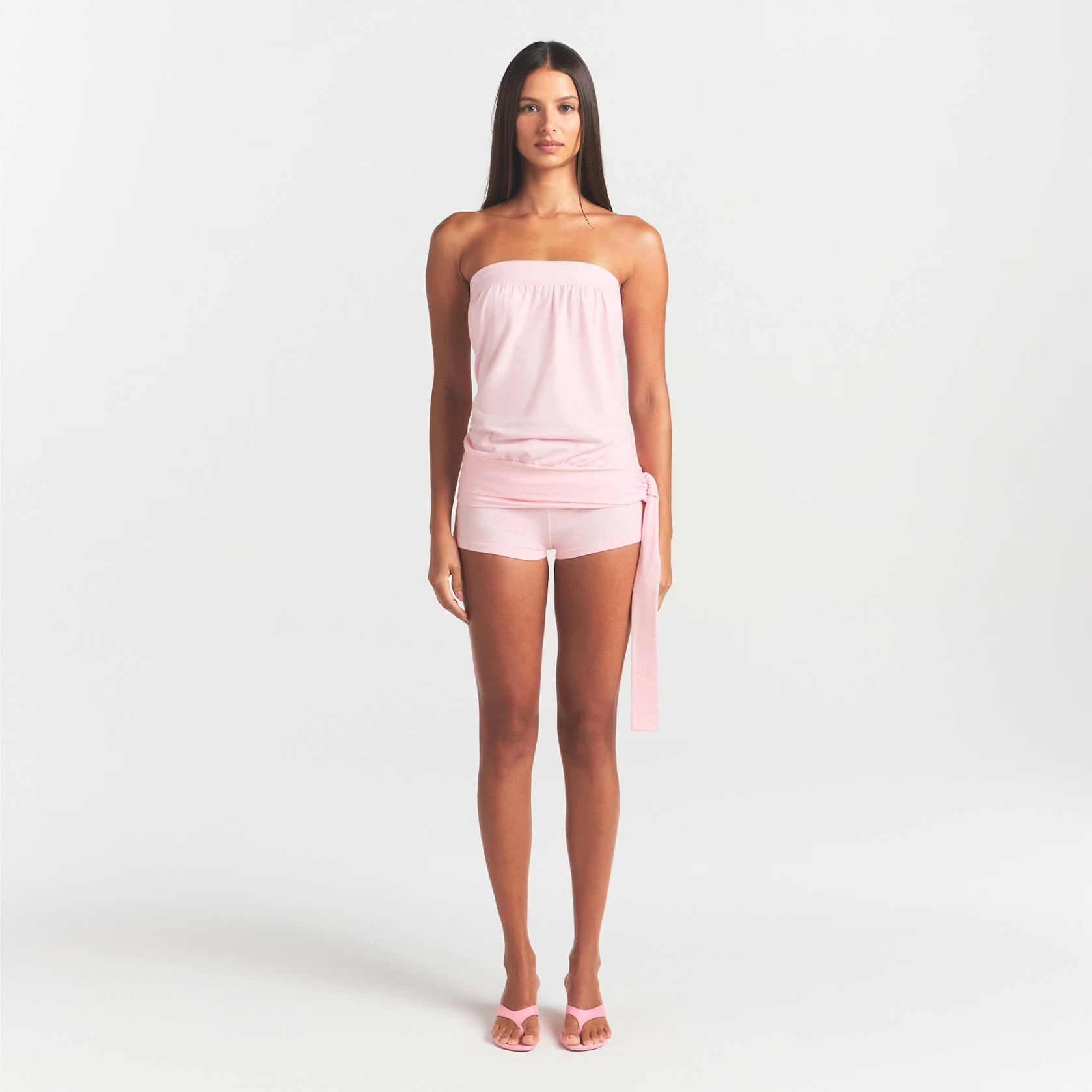 COTTON JERSEY FOLDOVER SHORT | CHERRY BLOSSOM