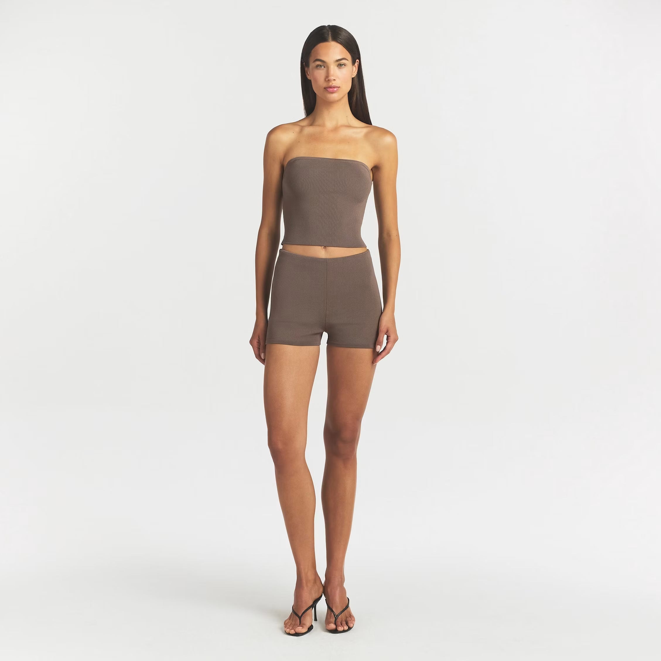 REFINED KNIT HIGH WAISTED SHORT | AMETHYST