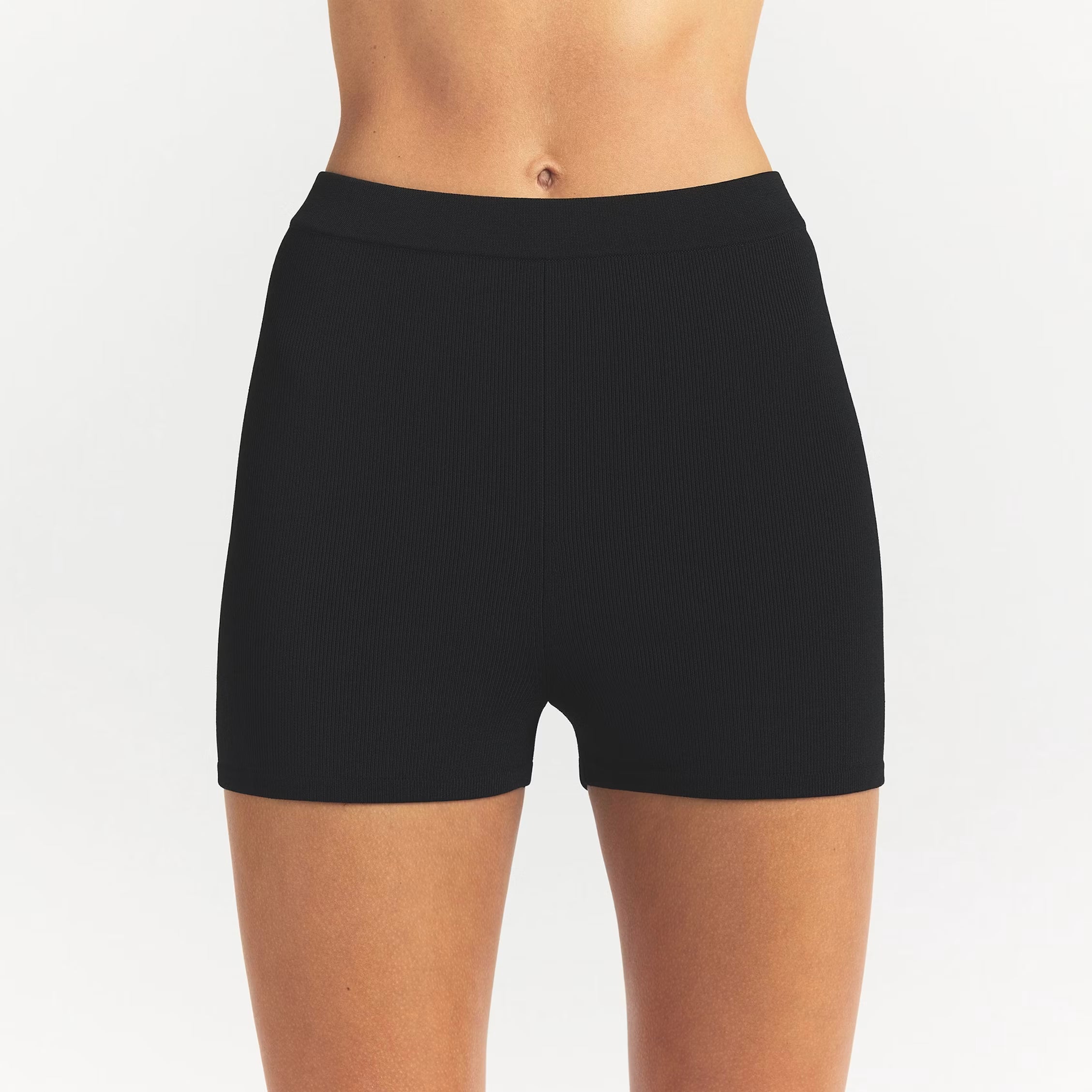 REFINED KNIT HIGH WAISTED SHORT | OBSIDIAN
