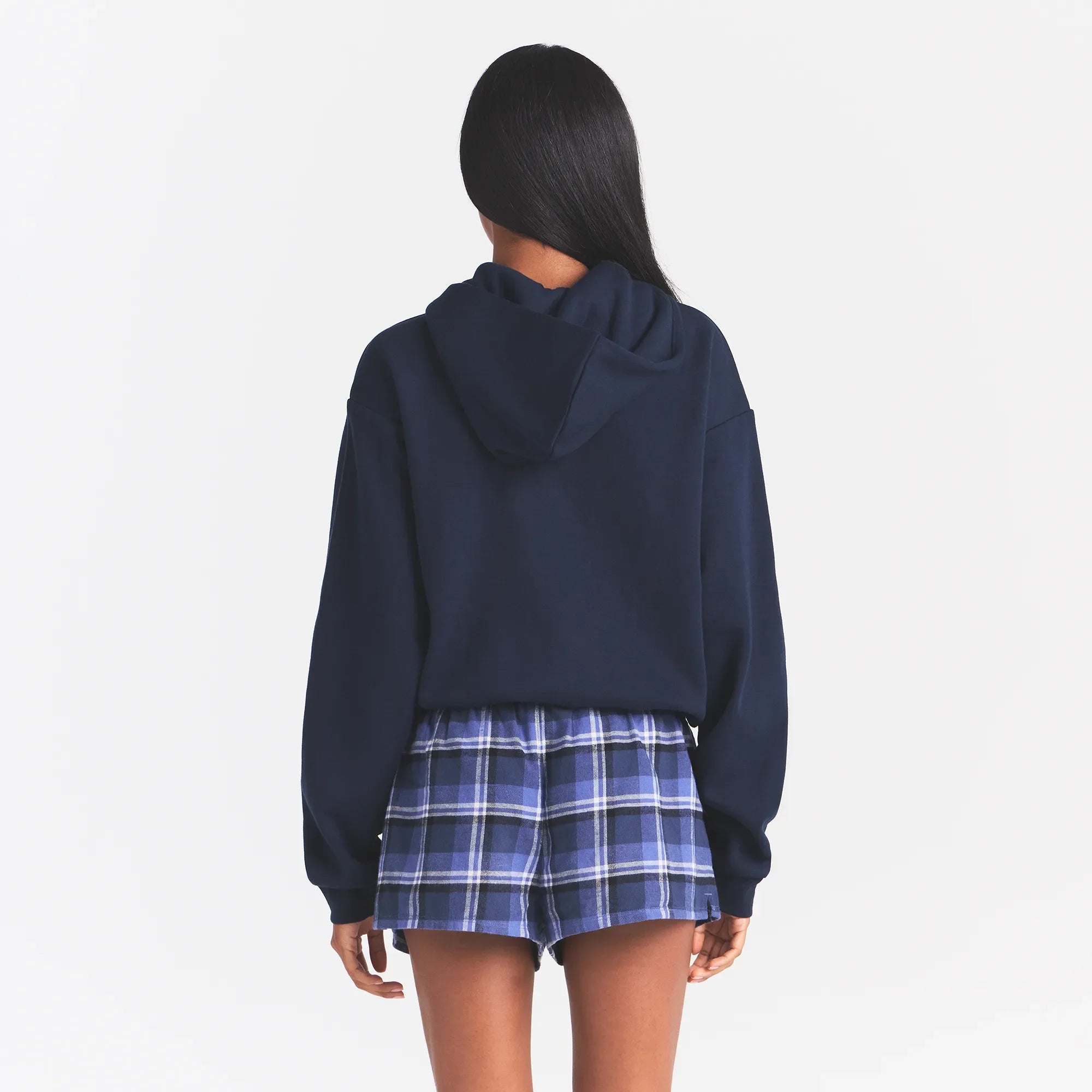 FLANNEL SLEEP CHEEKY BOXER | INDIGO OUTDOOR PLAID