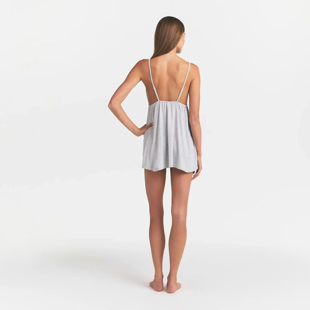 SKIMS SLEEP BABYDOLL | LIGHT HEATHER GREY