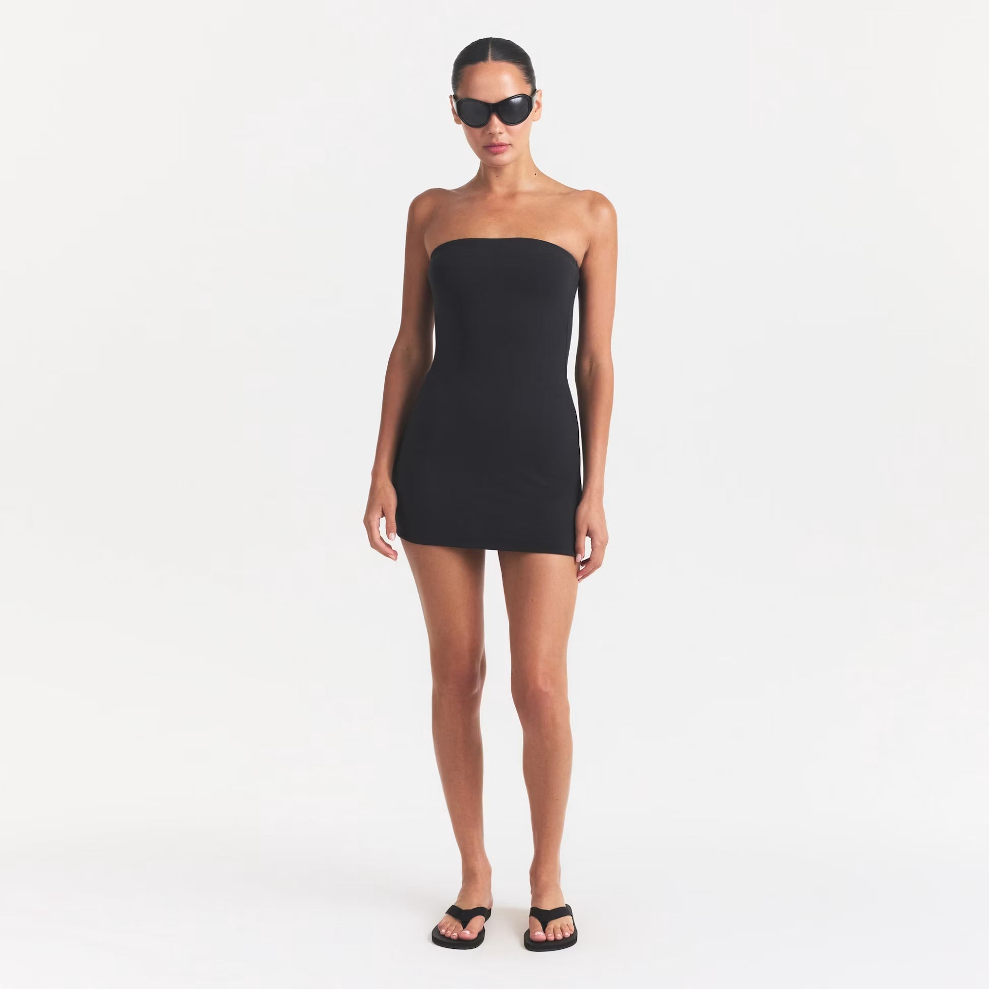 COTTON JERSEY TUBE MINI DRESS | SOOT