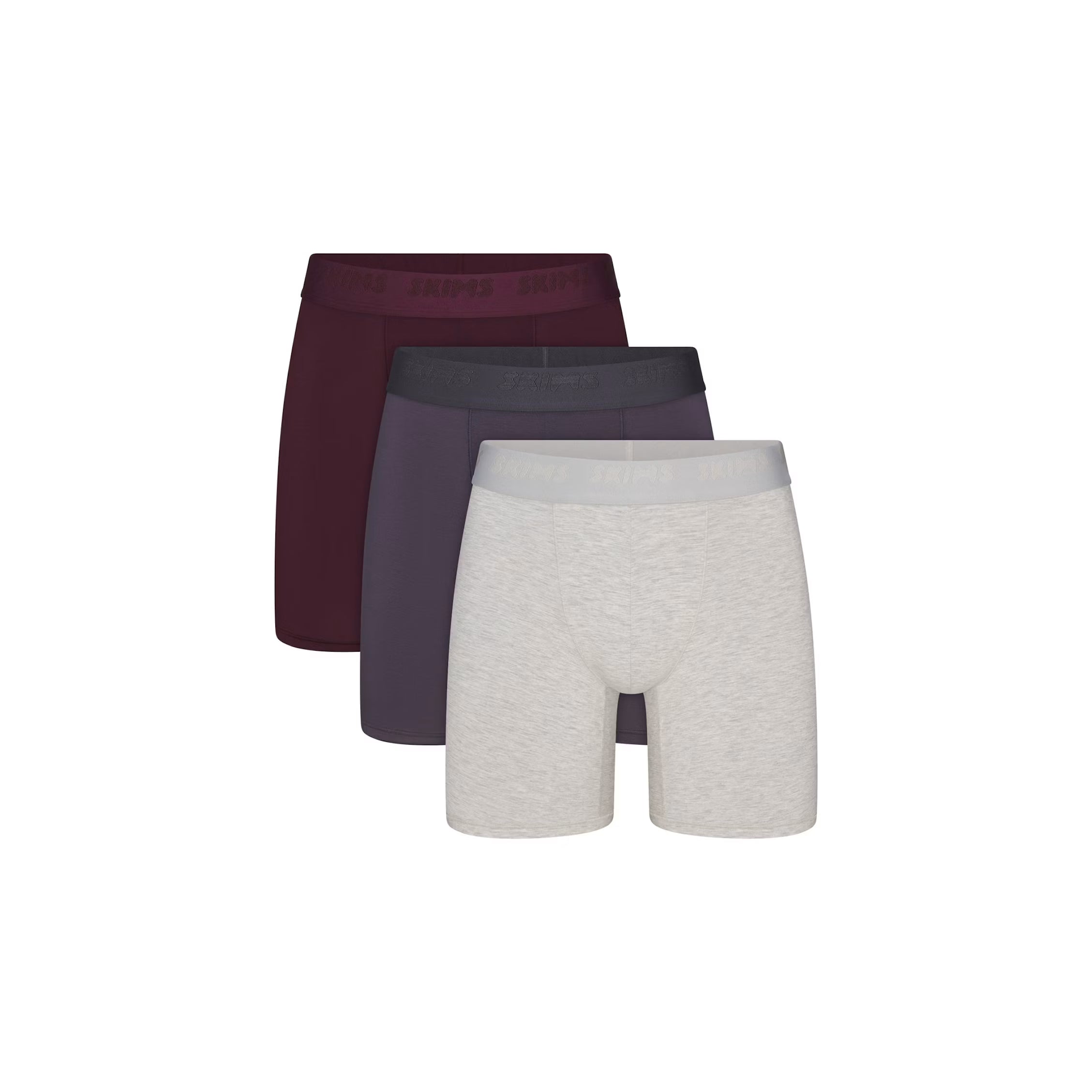 SKIMS COTTON MENS 5" BOXER BRIEF 3-PACK | RAVEN MULTI