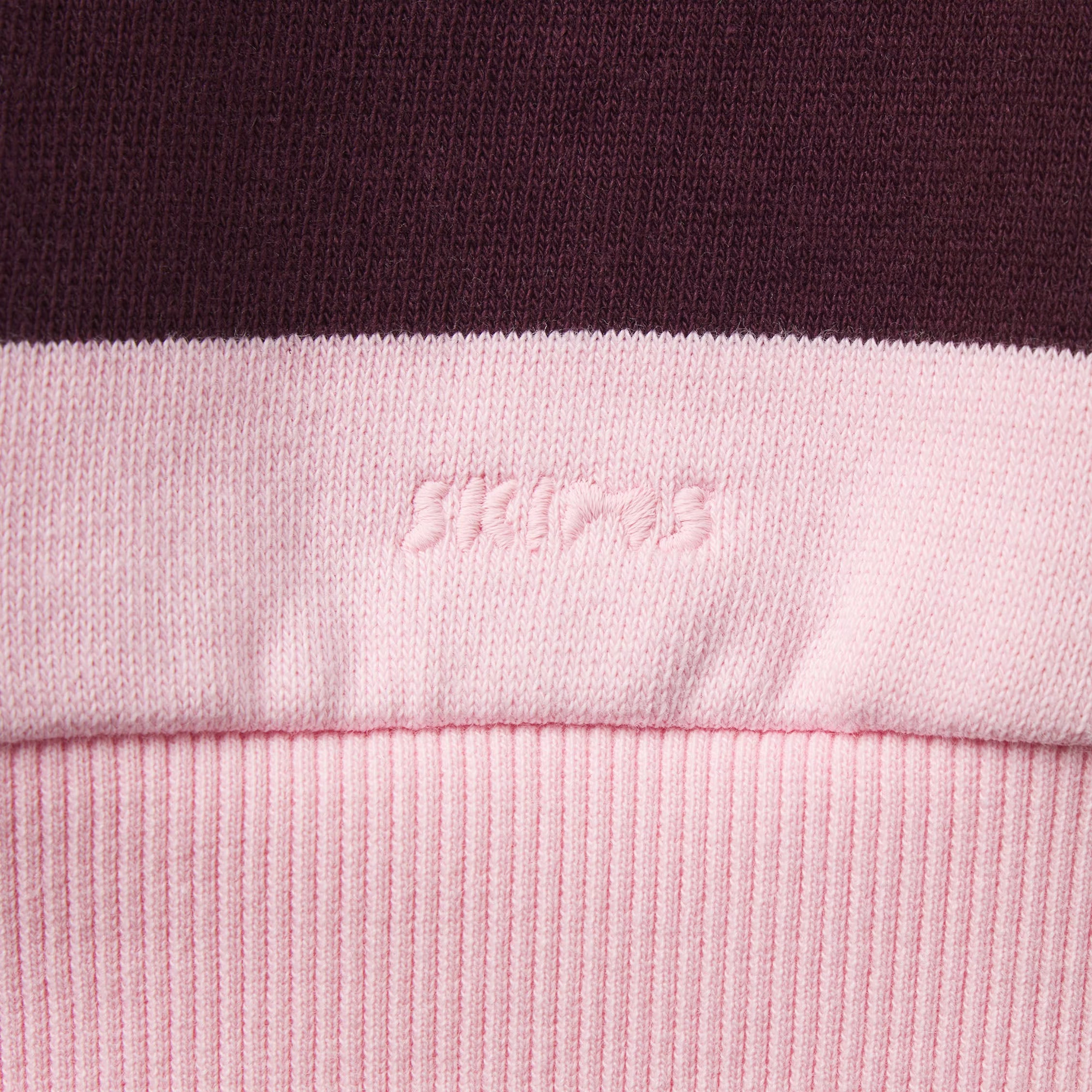 BOYFRIEND FLEECE OVERSIZED POLO | CURRANT RUGBY MULTI