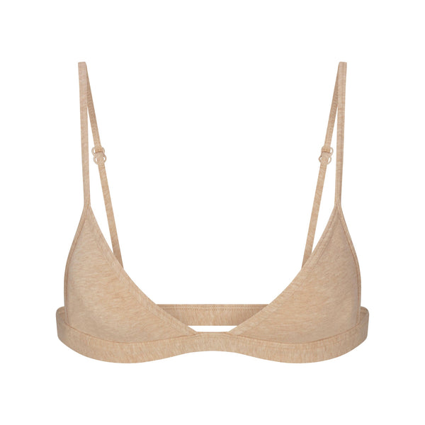 EVERYDAY COTTON TRIANGLE BRALETTE | CLAY HEATHER